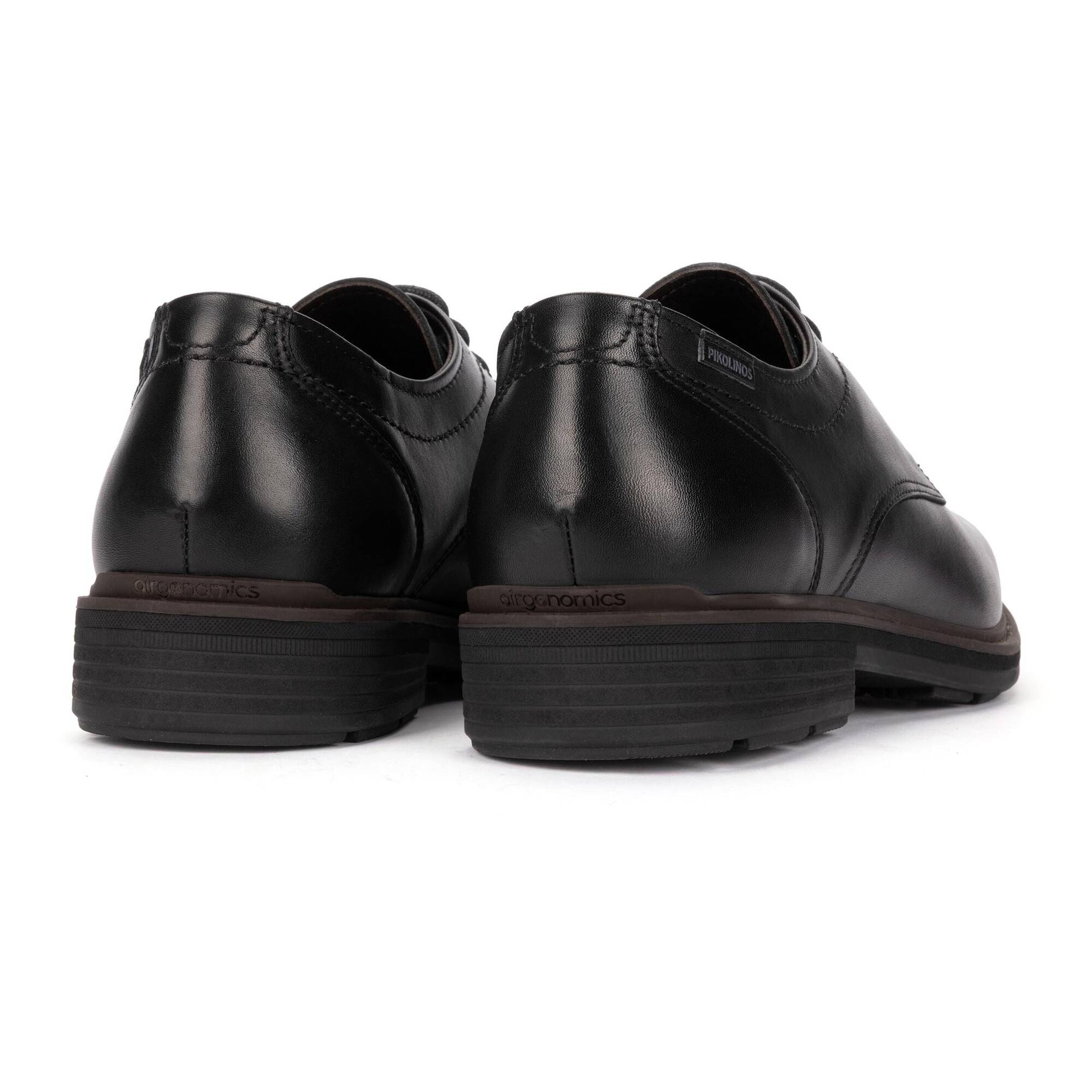'Pamplona' men's leather lace-up shoe - black