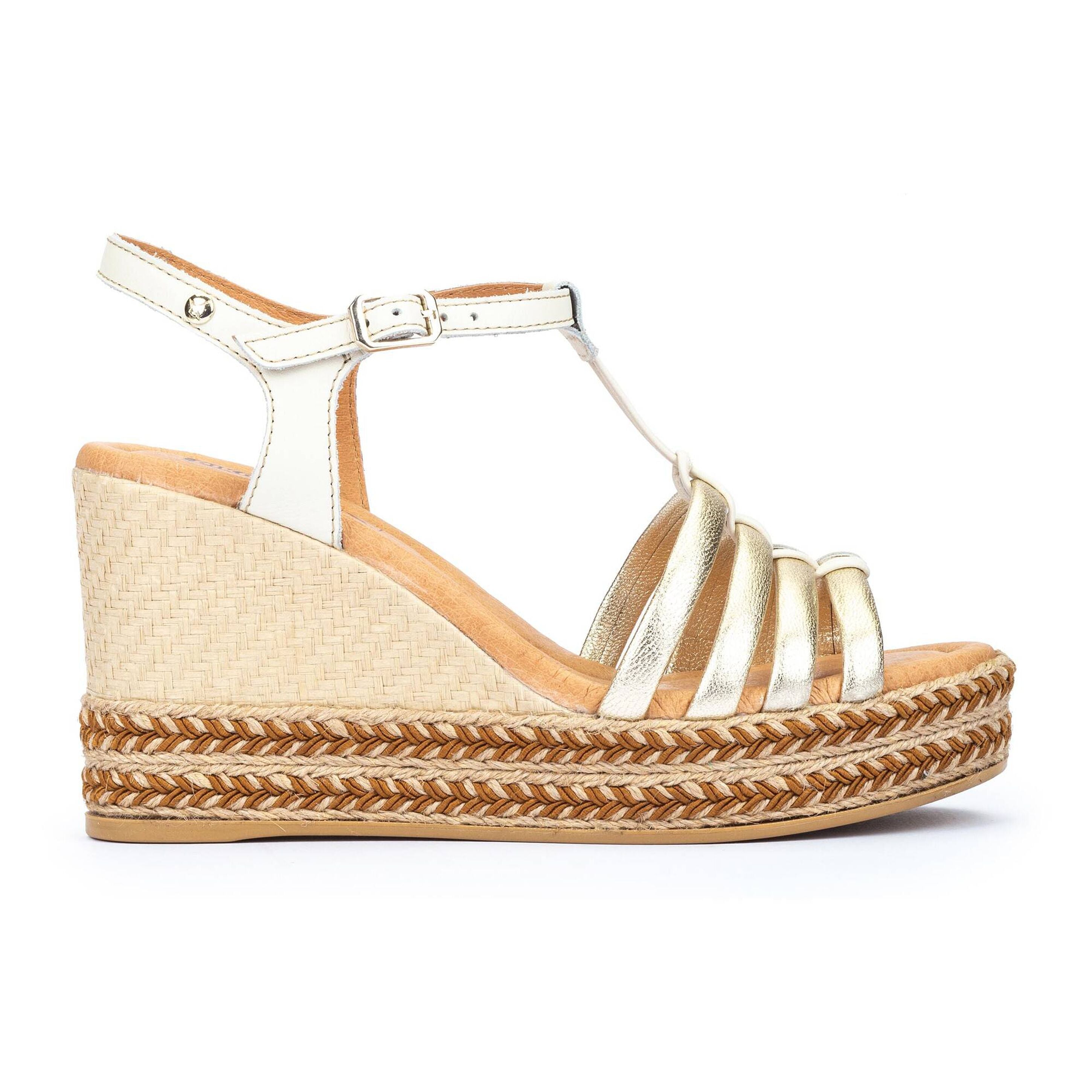 Sandale compensée femme 'Ronda' - dorée