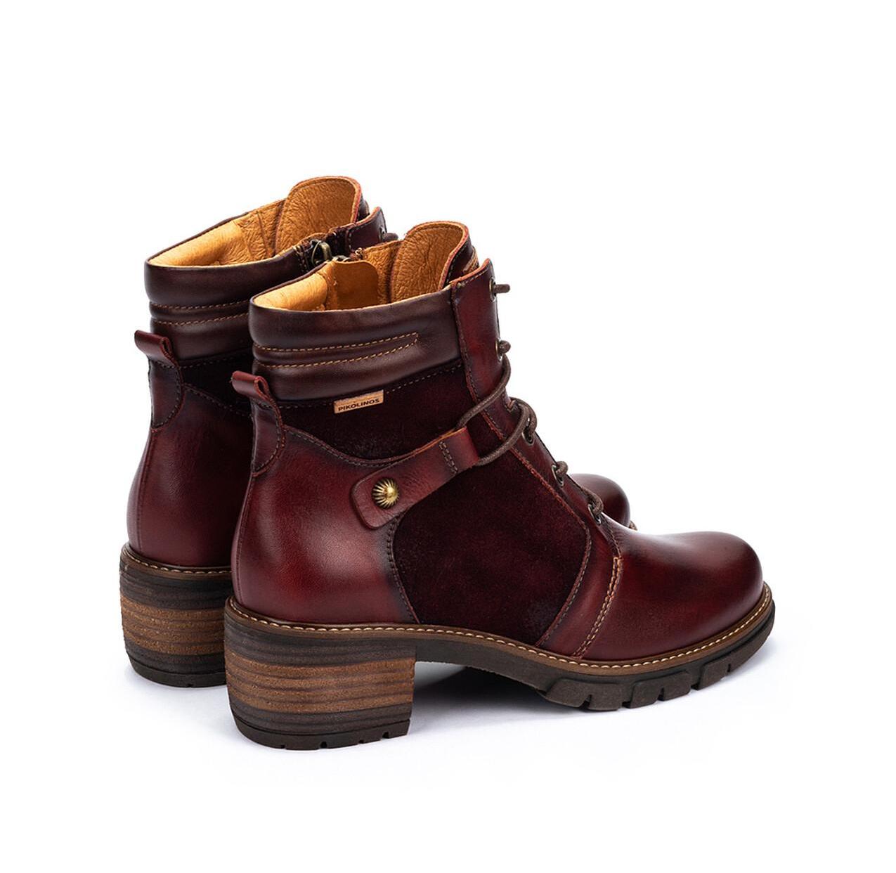 'San Sebastia' women's lace-zip boot - Red