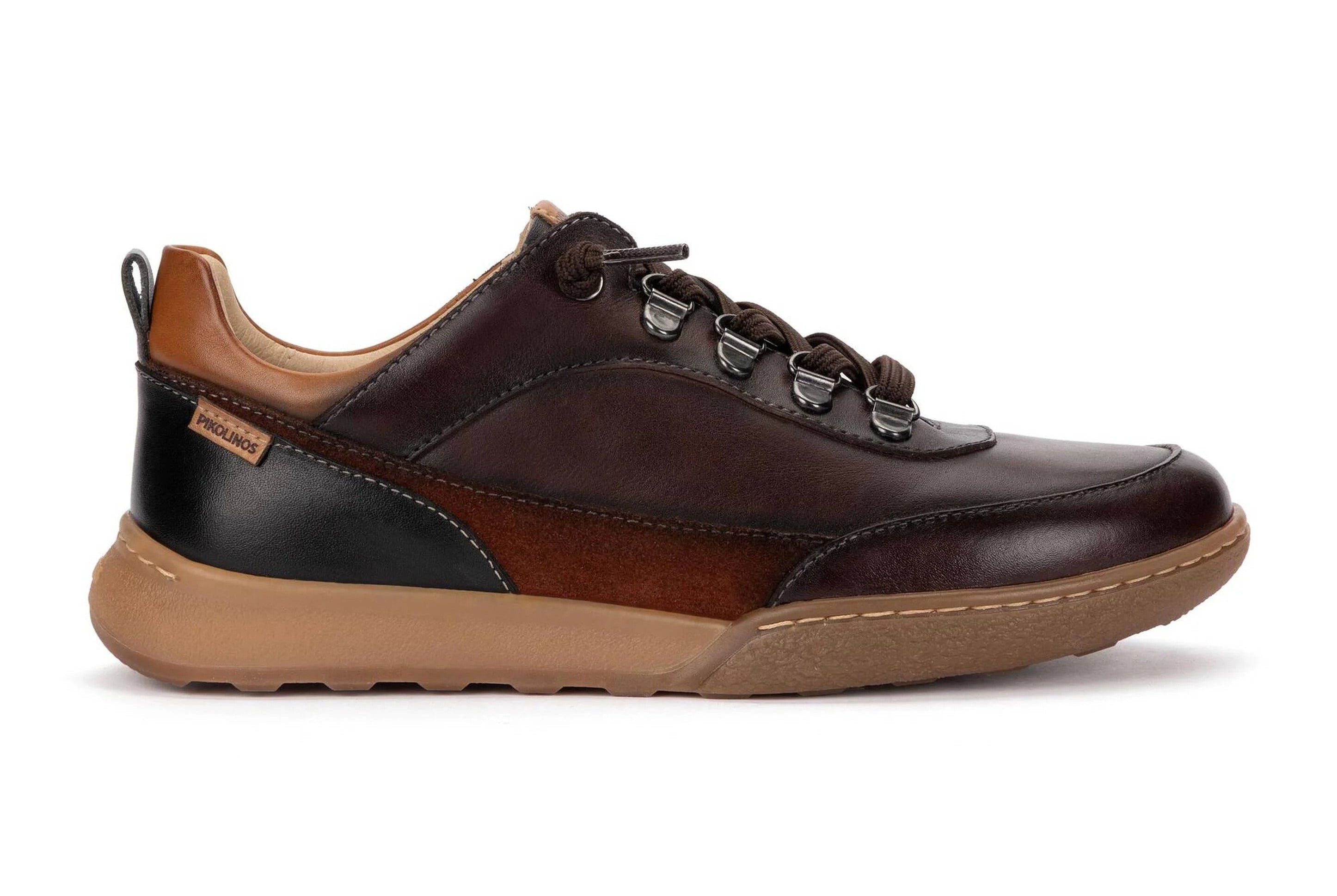 'Viana' women's leather sneakers - dark brown