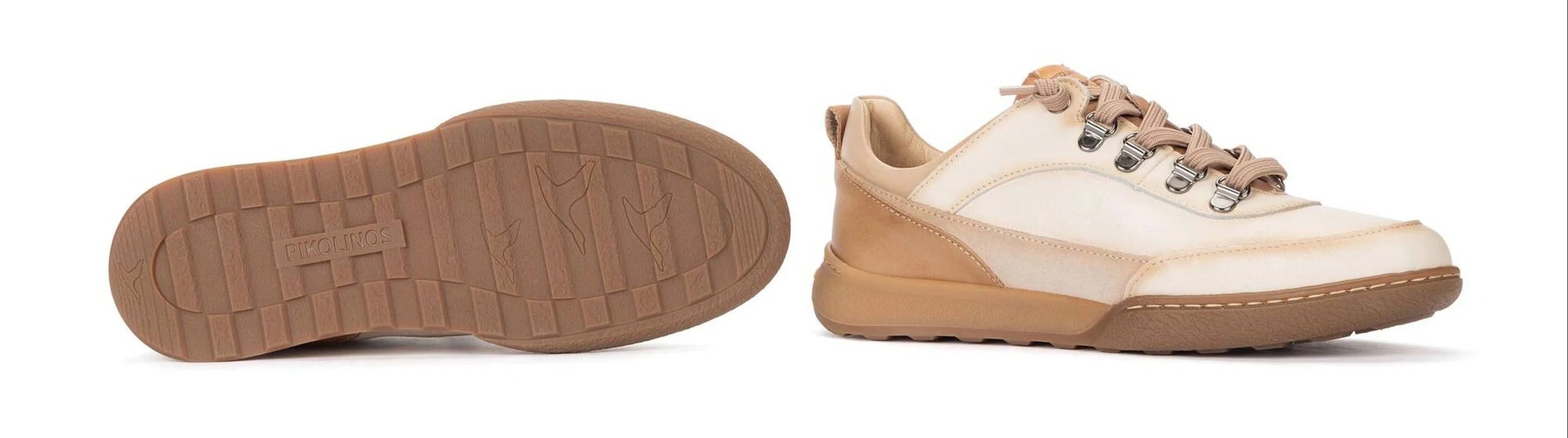 Niedriger Damen-Schnürsneaker 'Viana' - gebrochenes Weiß