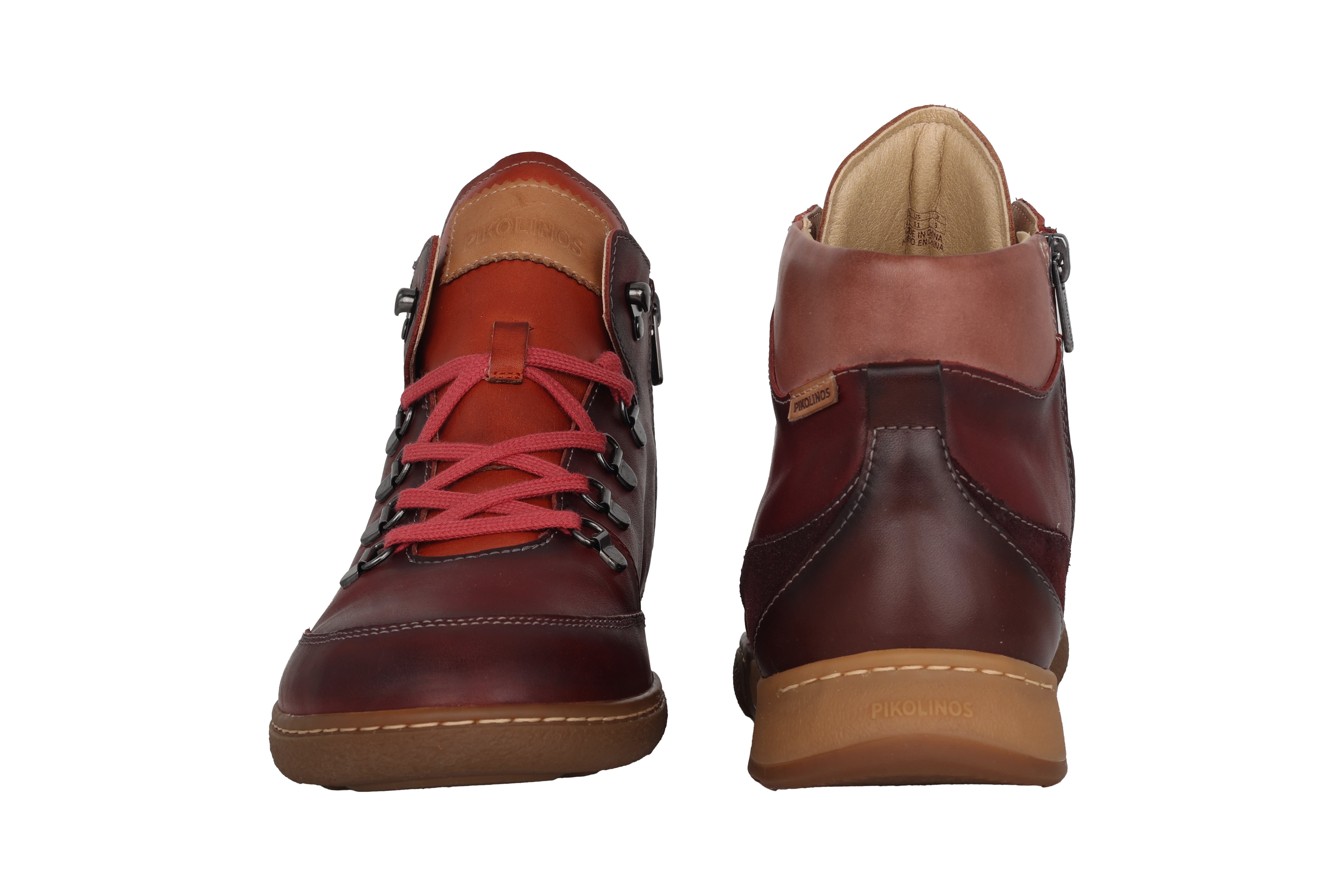 'Viana' women's lace-up sneaker - red