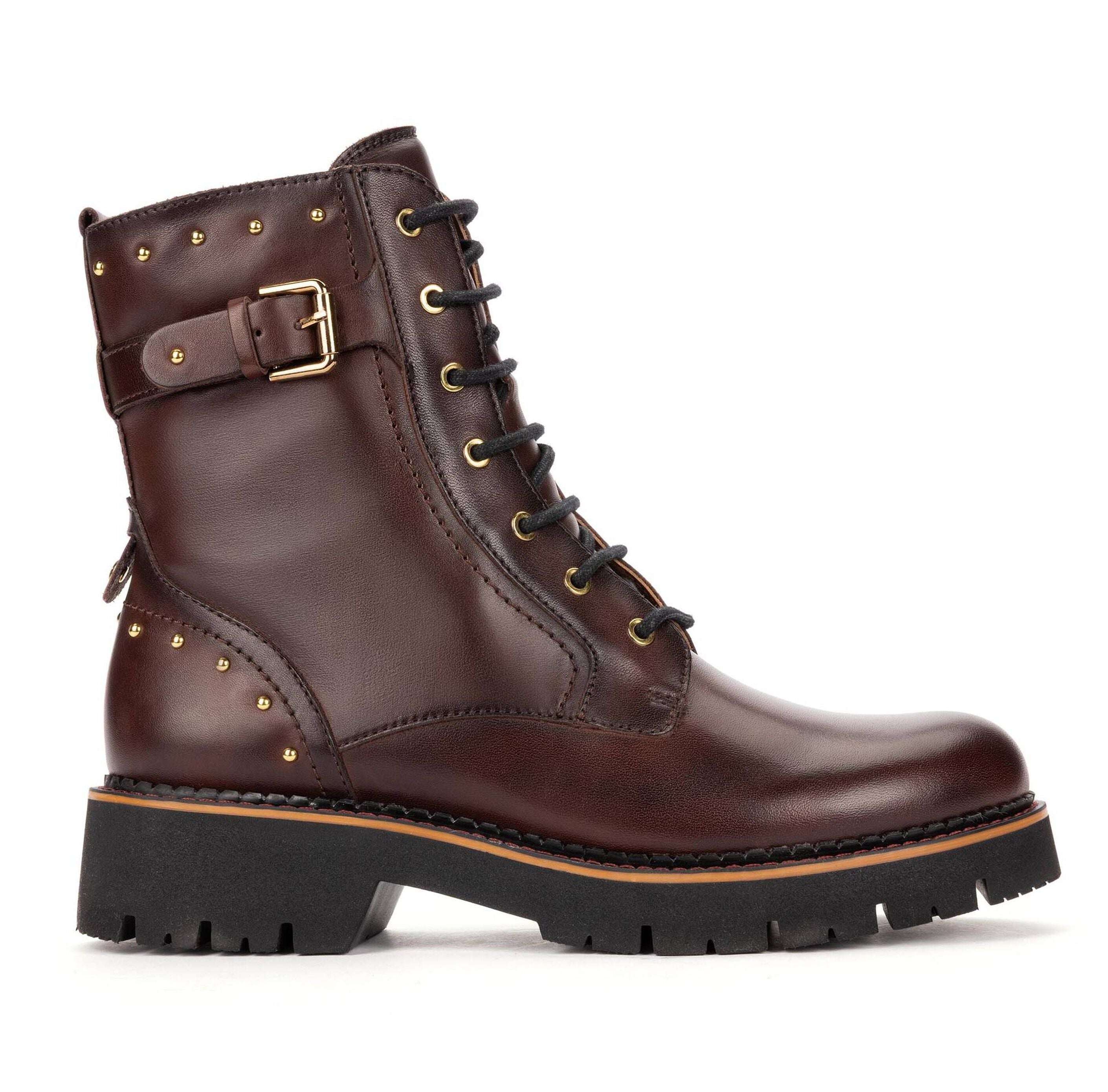 'Vicar' women's leather ankle boot - Dark Brown