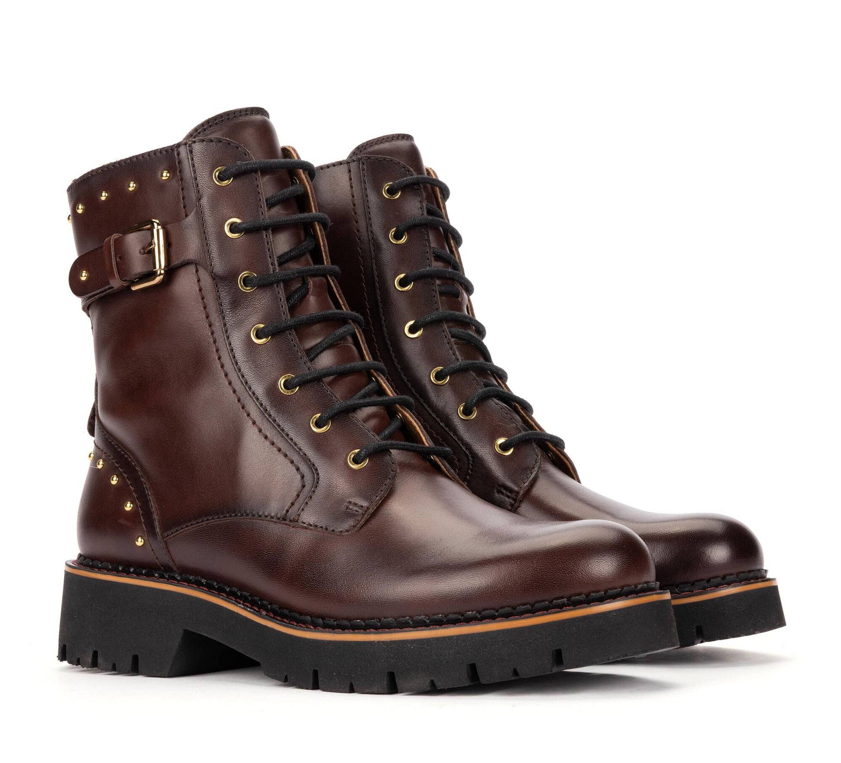 'Vicar' women's leather ankle boot - Dark Brown