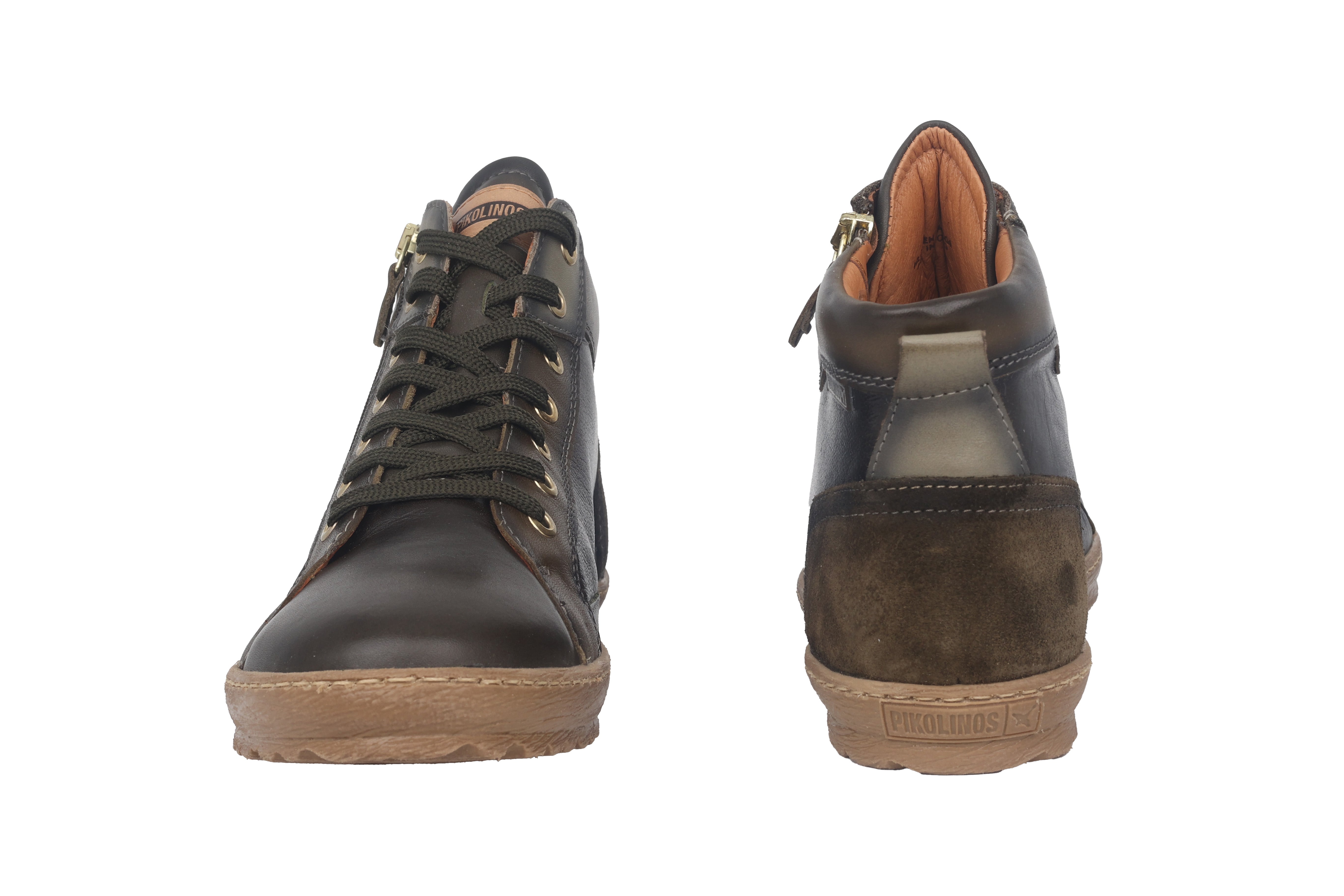 Stivaletto sneaker con lacci e zip da donna "Lagos" - verde