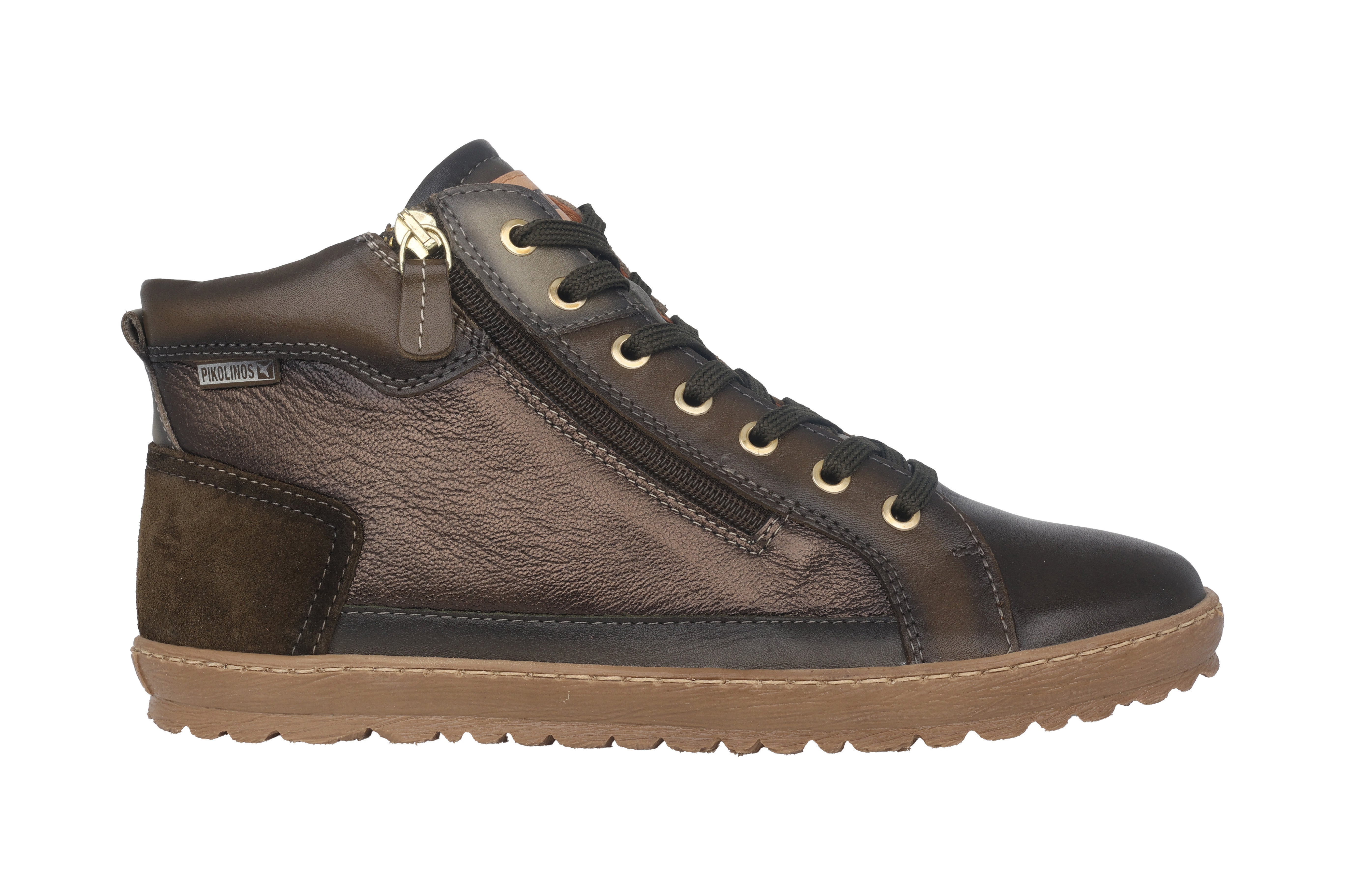 Stivaletto sneaker con lacci e zip da donna "Lagos" - verde