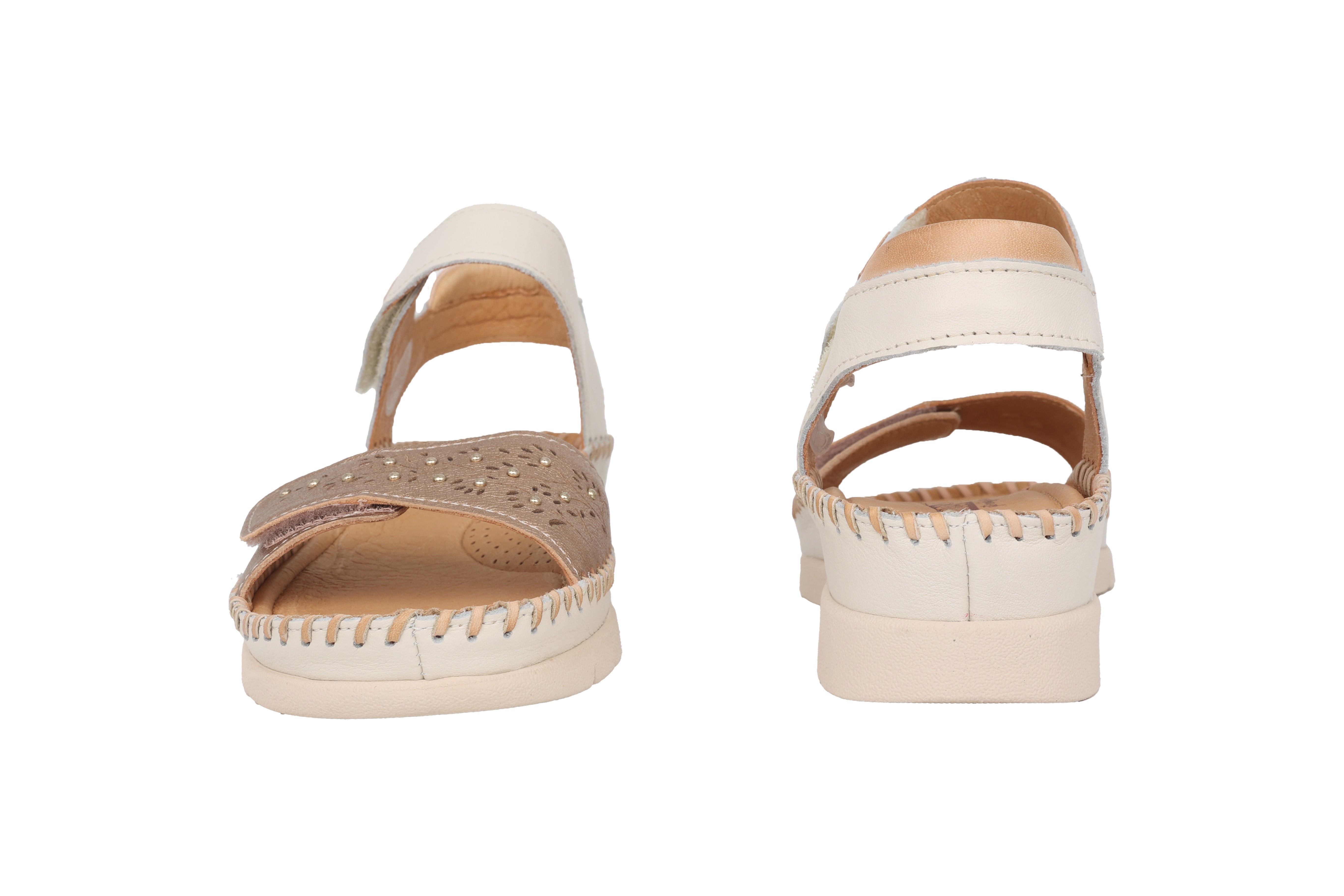 Damensandale 'Altea' - Goldweiß