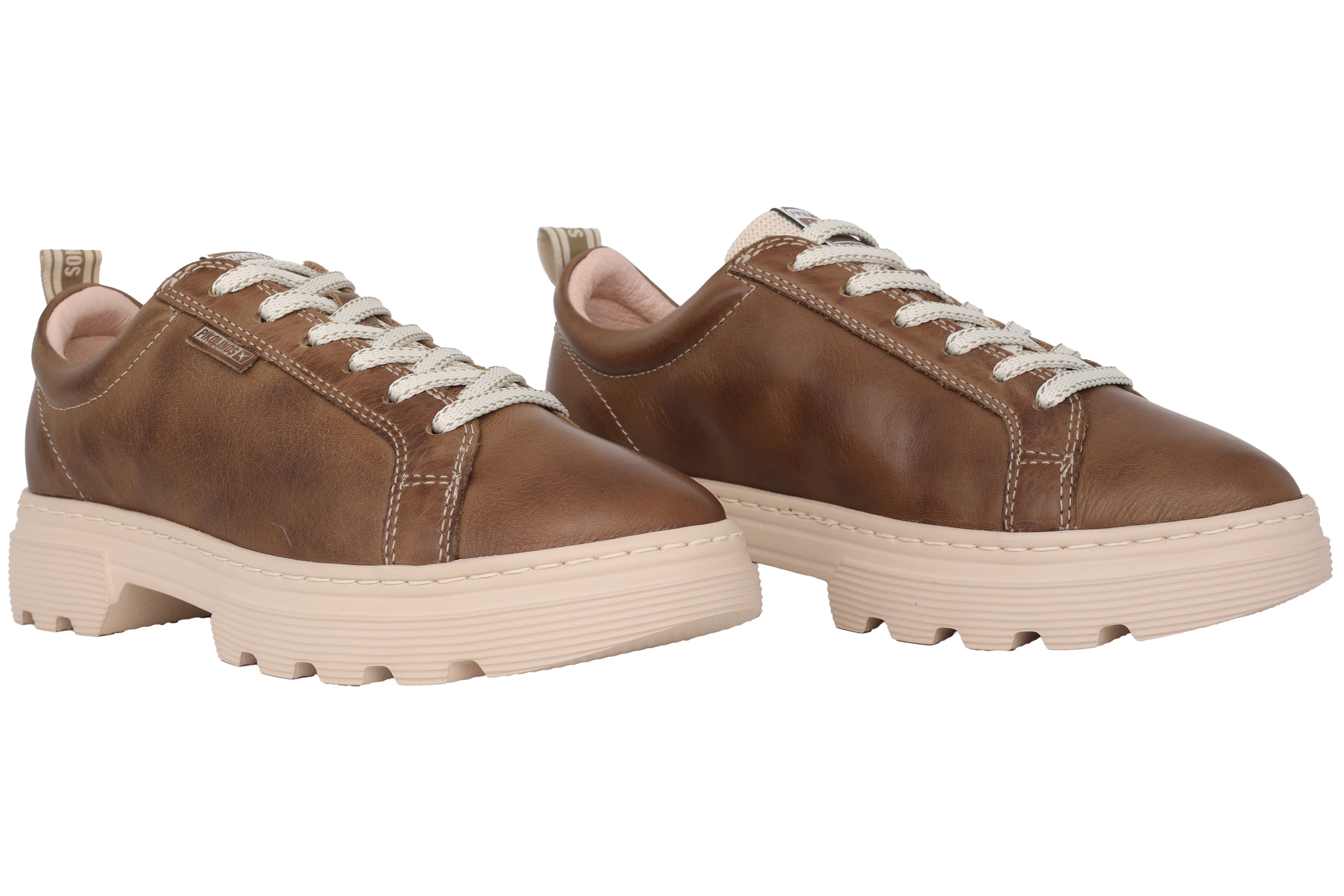 Damessneaker met veters 'Asturias' - Olijfgroen