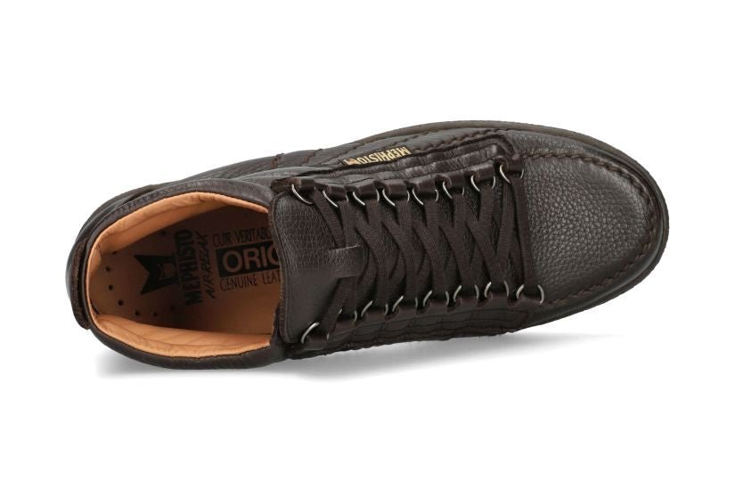 'Rainbow Mid' herenlaars mephisto originals - donkerbruin - Chaplinshoes'Rainbow Halfhoge herenlaars van mephisto originals - donkerbruinMephisto