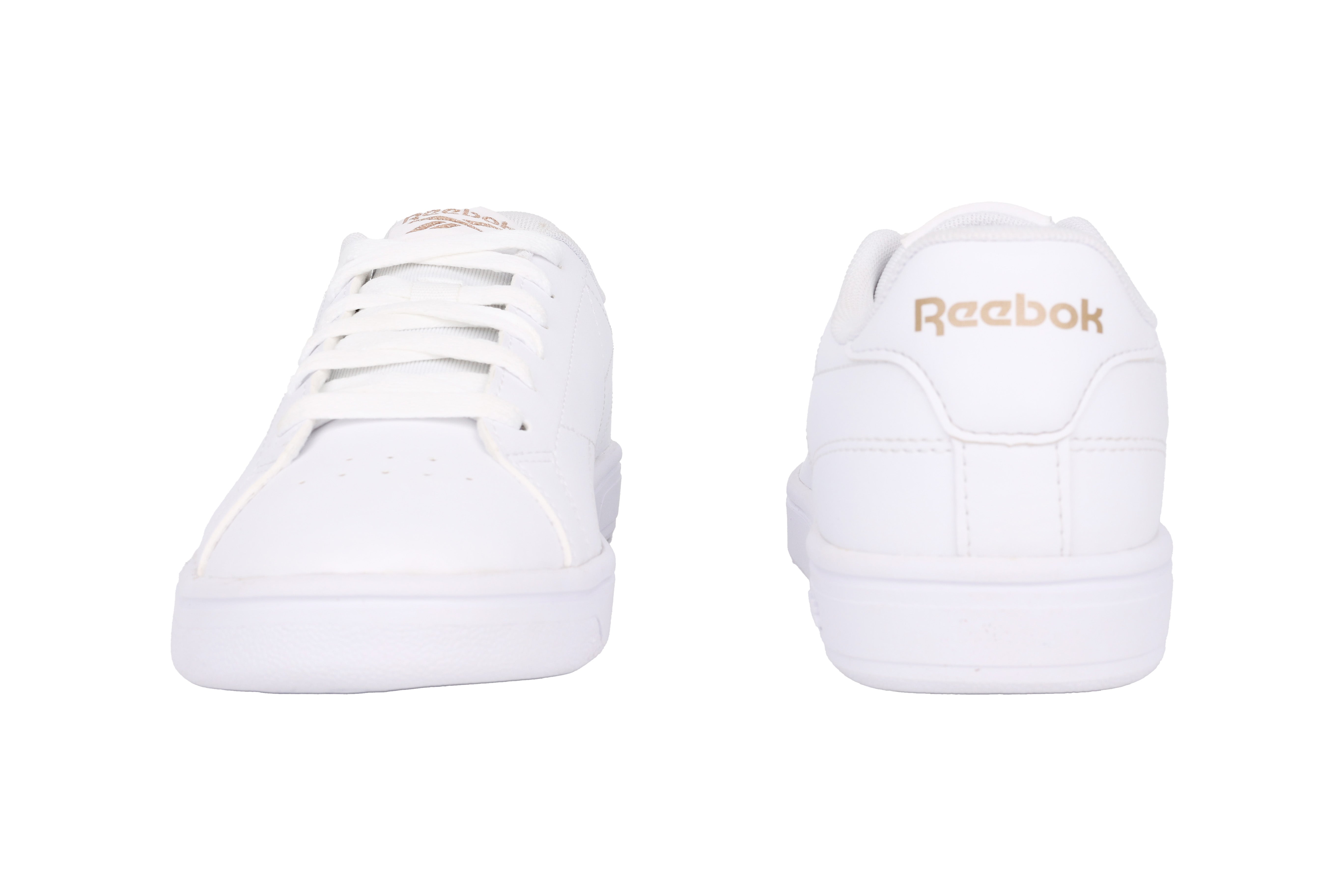 Zapatilla deportiva con cordones para mujer 'Court Clean' - Blanco