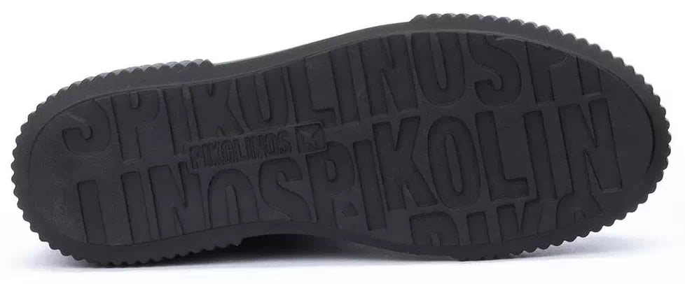 Damessneaker met veters 'Riells' - Zwart - ChaplinshoesDamessneaker met veters 'Riells' en rits - ZwartPikolinos