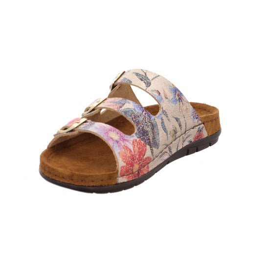 'Rodigo - D' women's slide sandal - multicolour flower - Chaplinshoes'Rodigo - D' women's slide sandal - multicolour flowerRohde