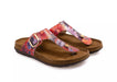 'Rodigo' women's slide toe sandal - red flower print - Chaplinshoes'Rodigo' women's slide toe sandal - red flower printRohde