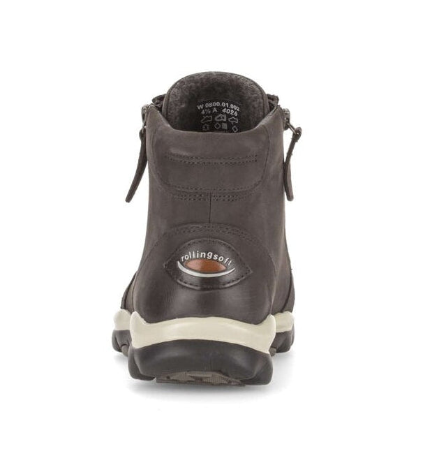 '0800.01.002' women's walking rolling lace-up boot - Dark Grey