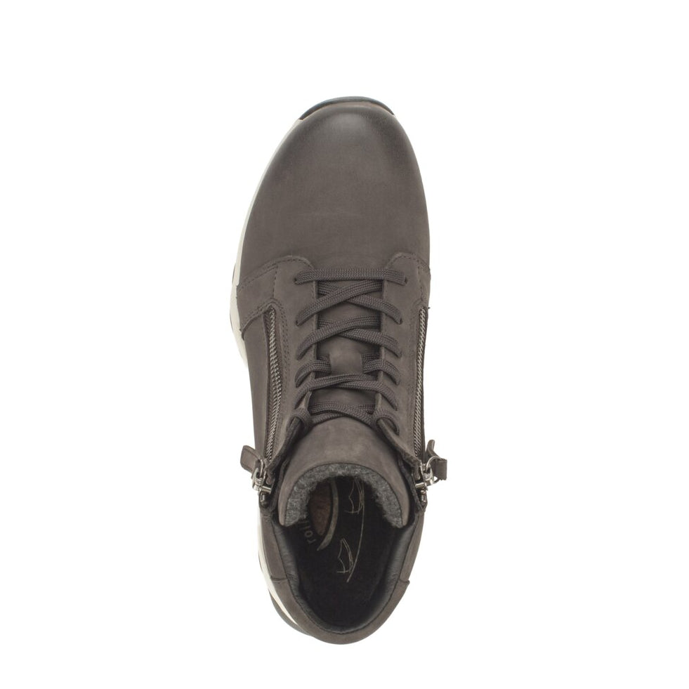 '0800.01.002' women's walking rolling lace-up boot - Dark Grey