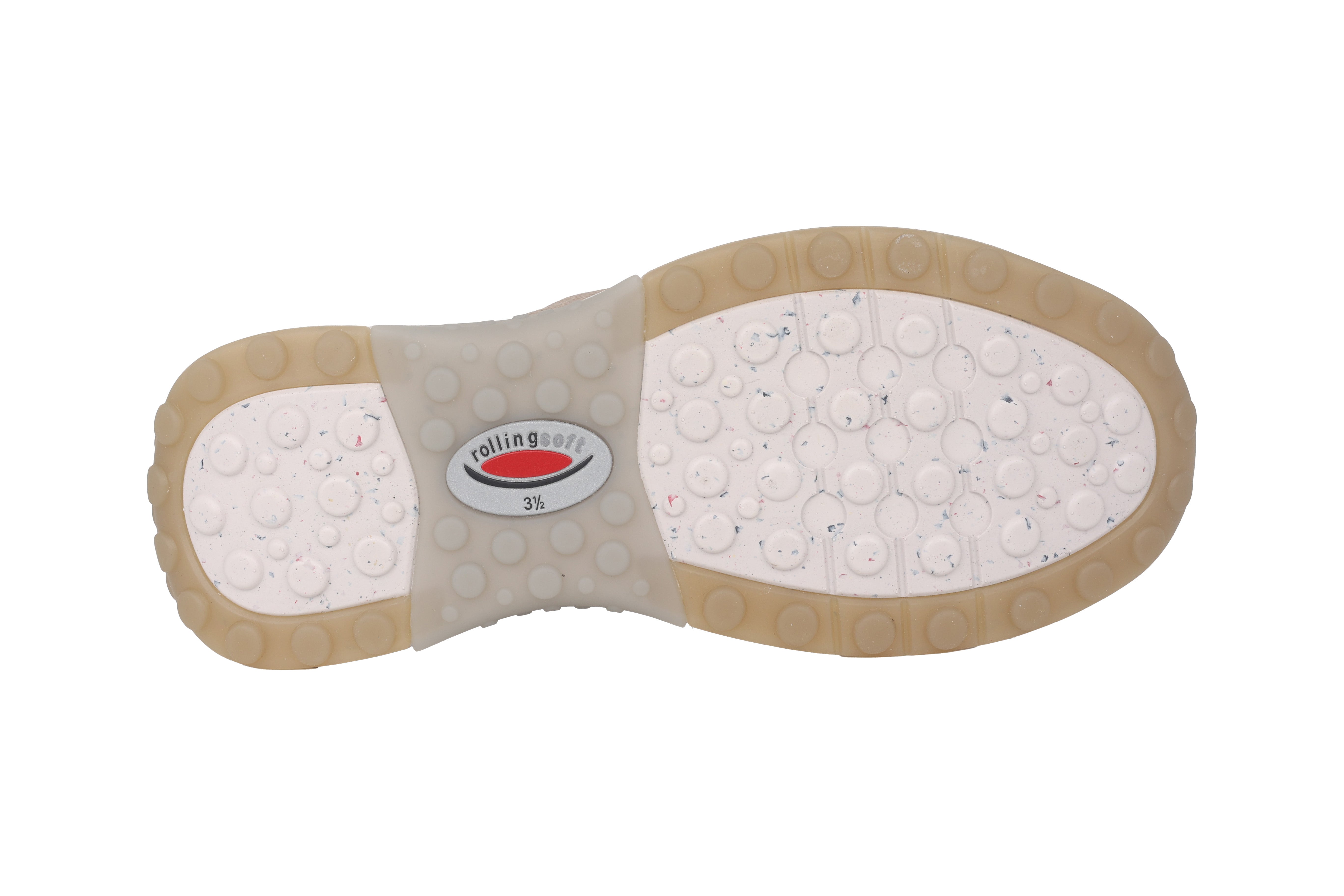 Oprolbare damessneaker met veters '26.996.31' - Beige