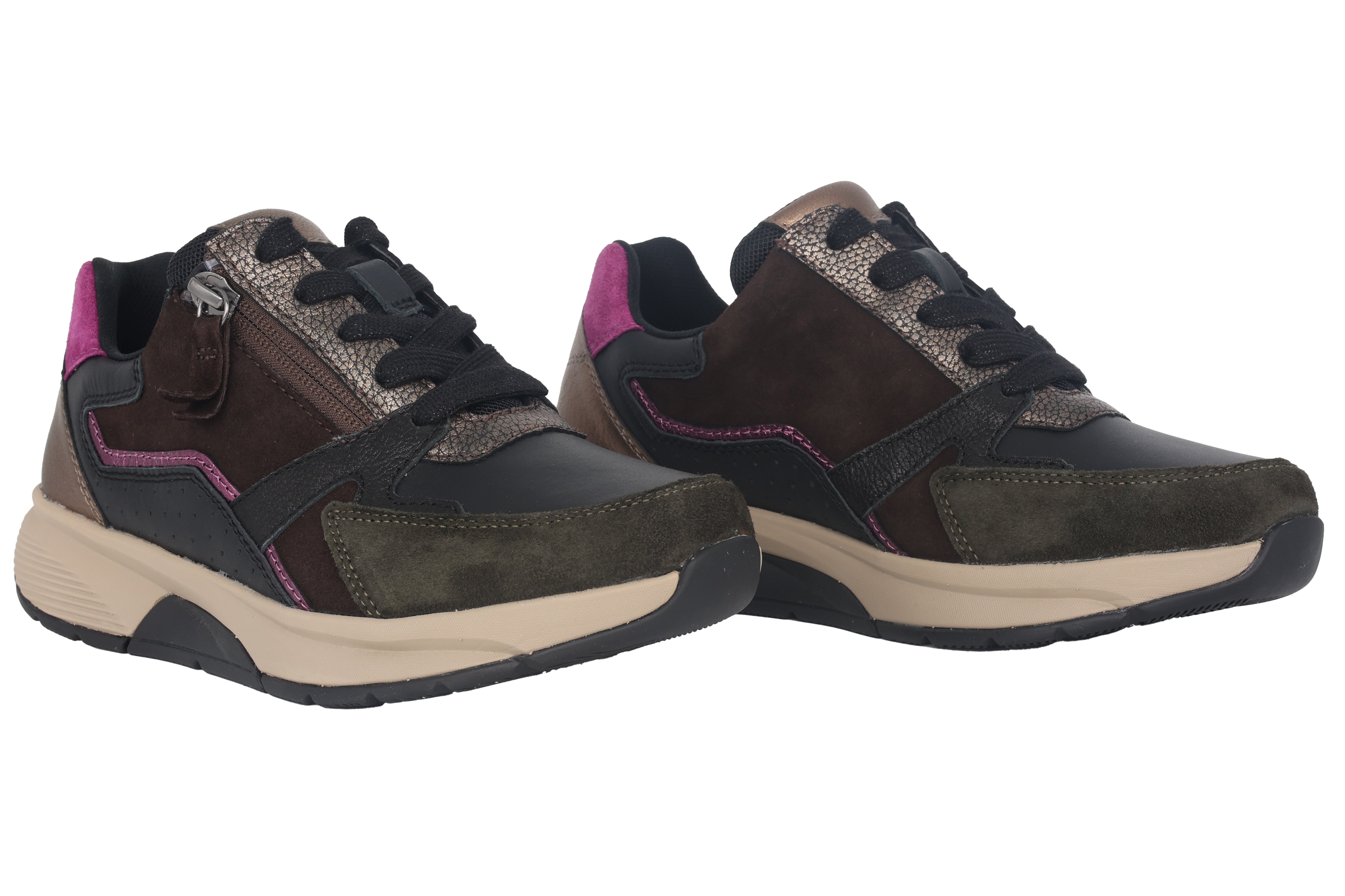 '56.878.63' zapatillas de andar con ruedas para mujer - Mezcla negro verde rosa