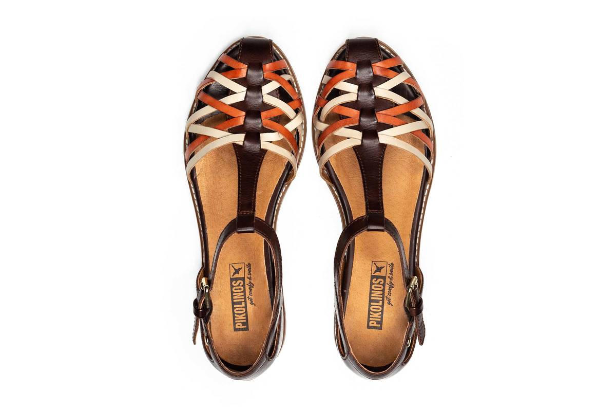 Damessandaal 'Talavera' - rood mix - ChaplinshoesDamessandaal 'Talavera' - rood mixPikolinos