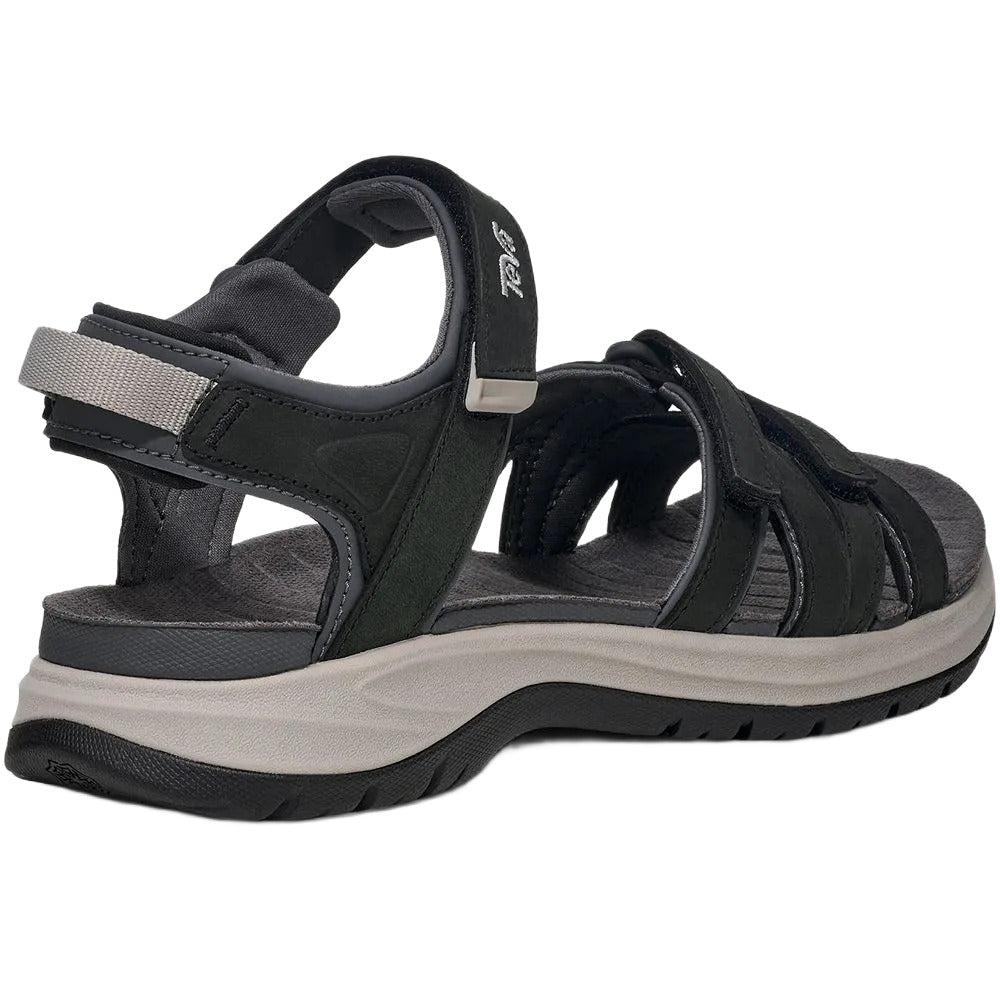 'Tirra Sport Leather' damesandal - sort