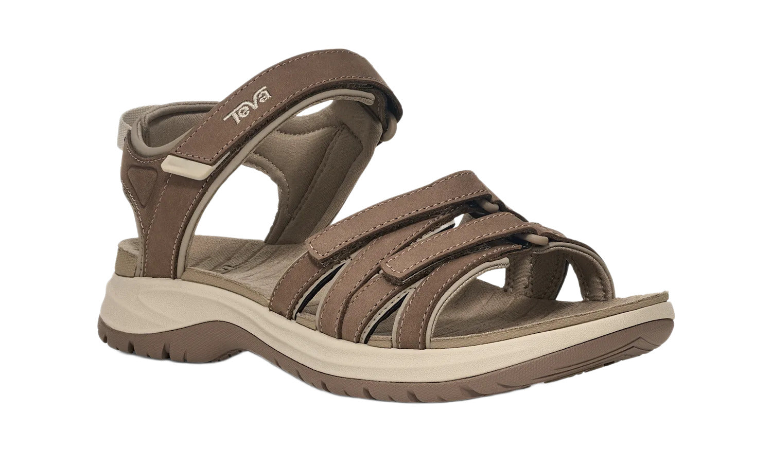 'Tirra Sport Leather' damesandal - brun