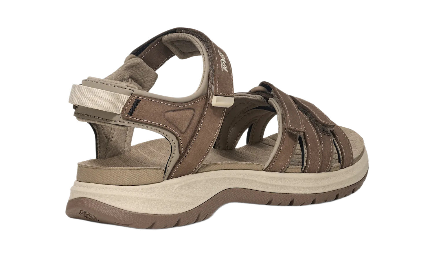 'Tirra Sport Leather' damesandal - brun