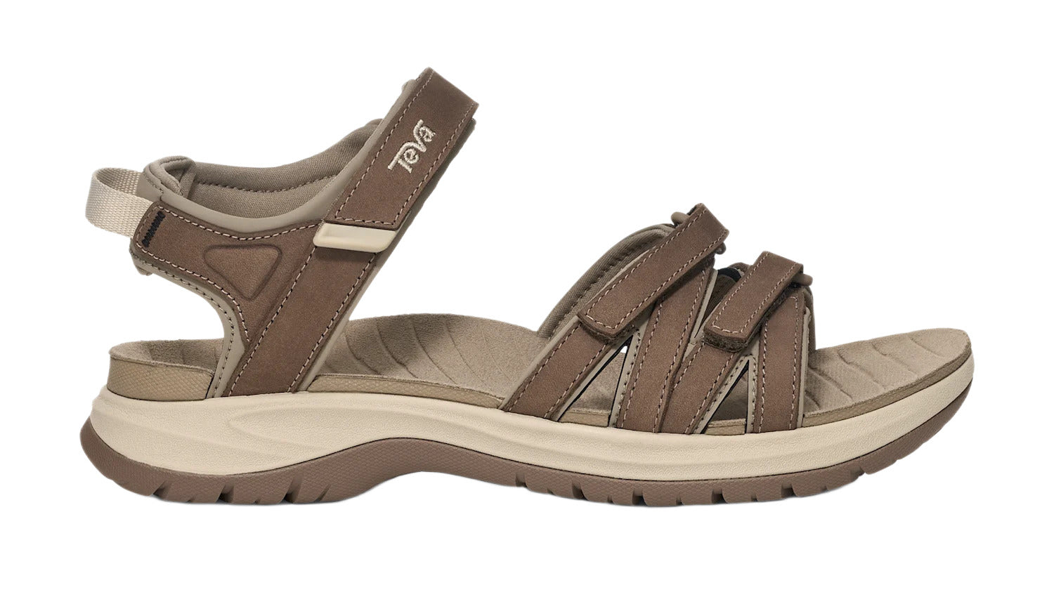 'Tirra Sport Leather' damesandal - brun