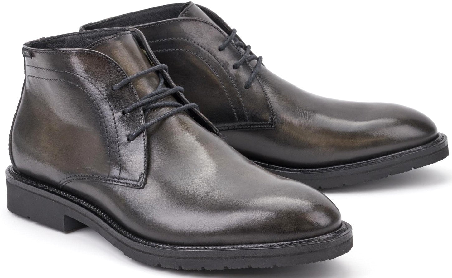 'TIBERIO CRUST' handgemaakte Goodyear-veterlaars voor heren - Grijs - Chaplinshoes'TIBERIO CRUST' handgemaakte Goodyear-veterlaars voor heren - GreyMephisto