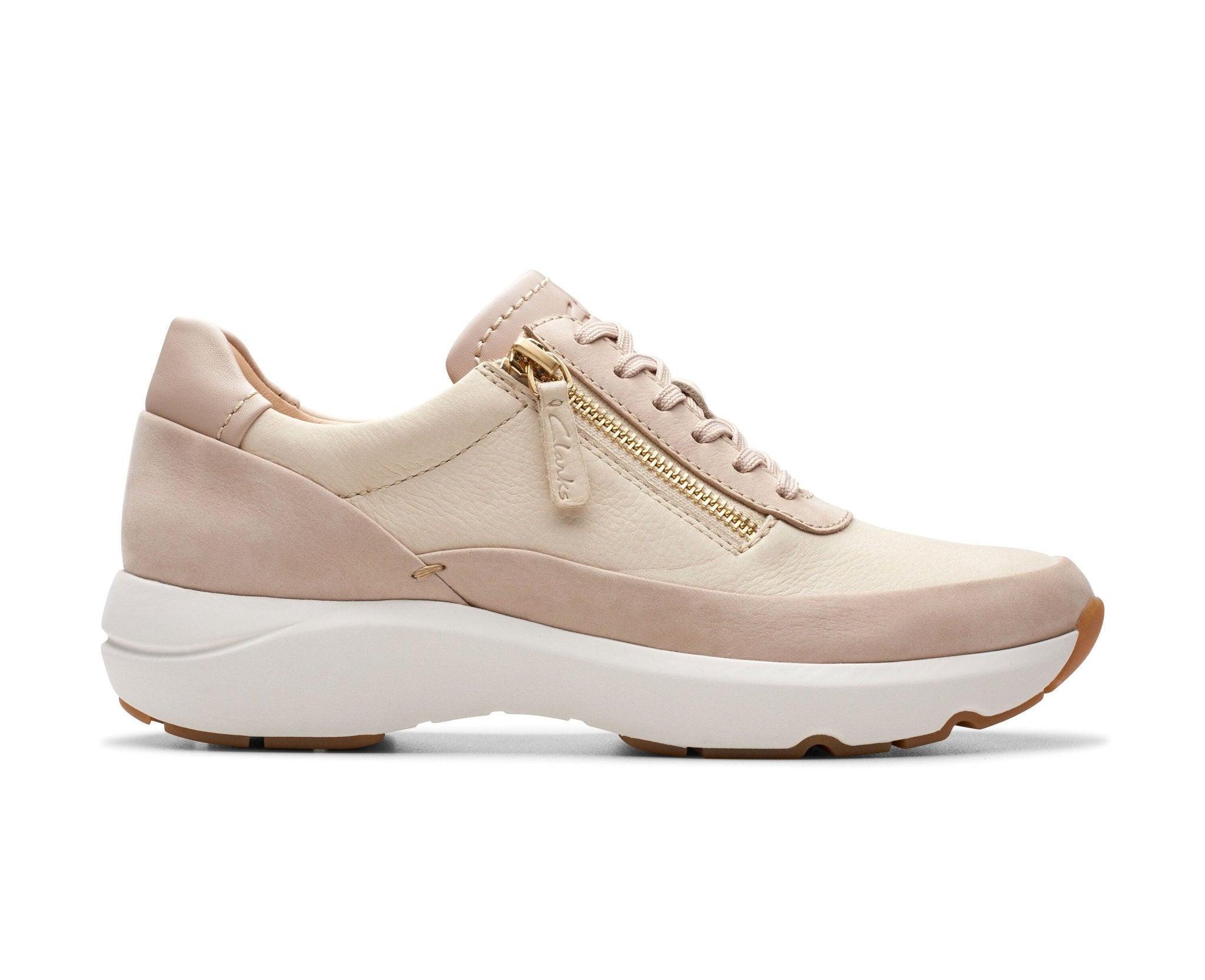 Zapatillas de deporte con cordones para mujer 'Tivoli Zip' - beige - ChaplinshoesZapatillas de mujer con cordones y cremallera 'Tivoli Zip' - beigeClarks