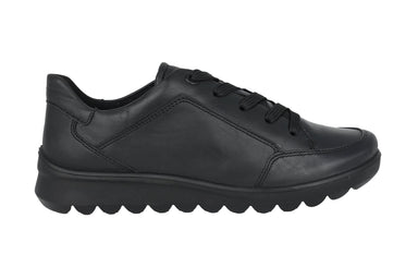 Zapatillas deportivas con cordones y forro cálido para mujer 'Toronto' Wide Fit (H) - negro - Chaplinshoes'Toronto' Zapatillas deportivas para mujer de corte ancho (H) con forro cálido y cordones - negroAra