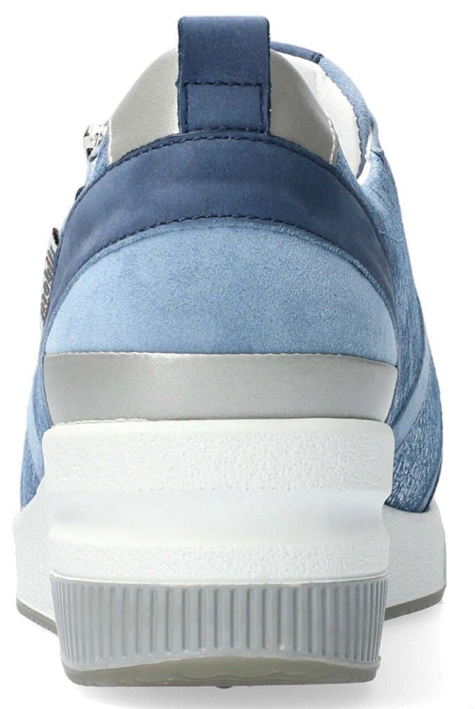 'TRUDIE' Zapatillas ergonómicas de mujer con cordones (H) y cremallera - Azul denim - Chaplinshoes'TRUDIE' zapatillas ergonómicas de mujer con cordones y cremallera de corte ancho (H) - Azul denimMephisto