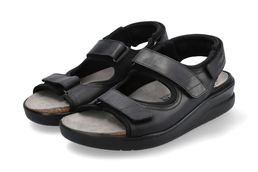 'Valden' herensandaal met brede pasvorm (H) - Zwart