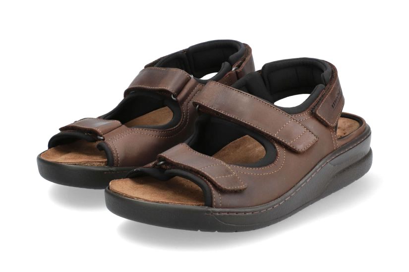 Herensandaal 'Valden' met brede pasvorm (H) - Bruin