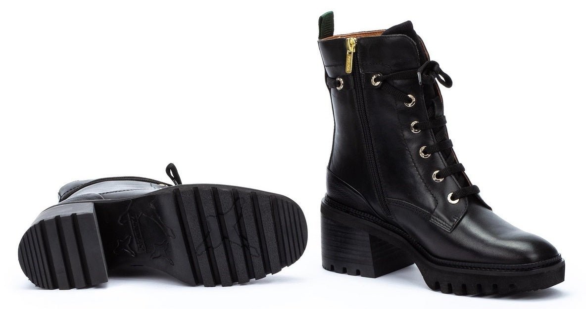 'Valladolid' women's lace - zip boot - Black - Chaplinshoes'Valladolid' women's lace - zip boot - BlackPikolinos