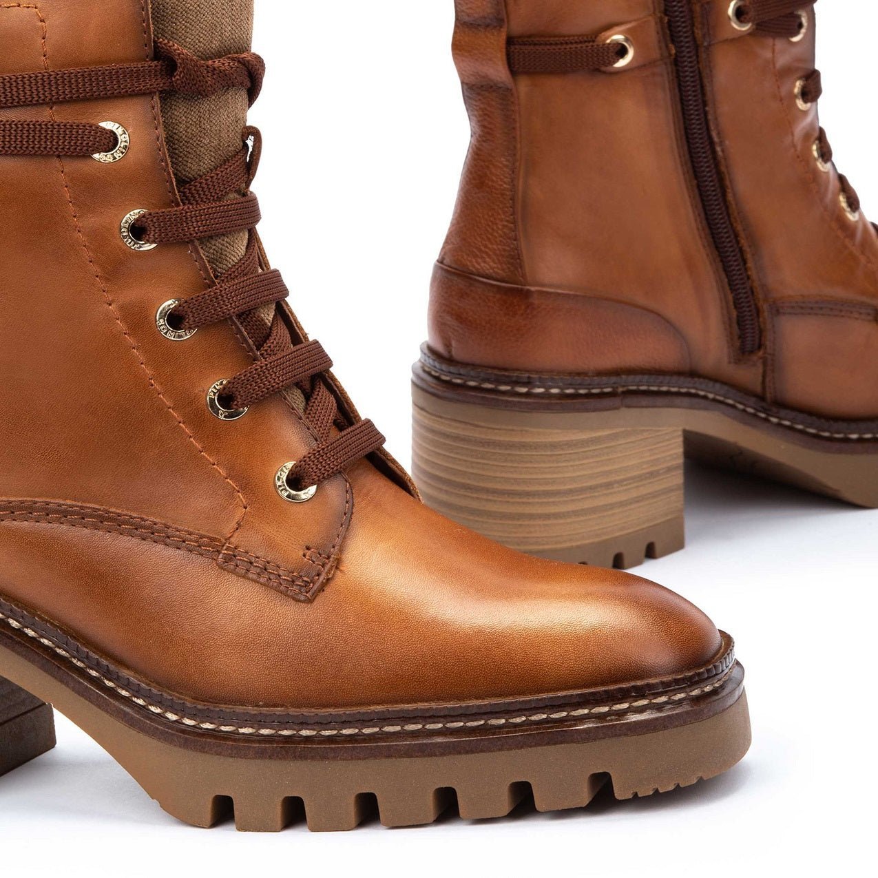 'Valladolid' dames veter - ritslaars - Bruin - Chaplinshoes'Valladolid' dames veter - ritssluiting - BruinPikolinos