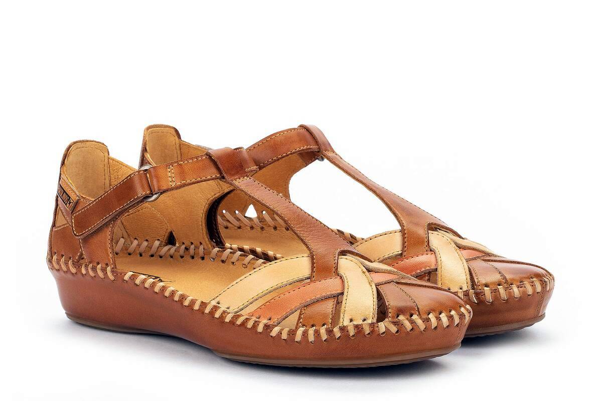 Damessandaal 'Vallarta' - Bruinmix - Chaplinshoes'Vallarta' damessandaal - BruinmixPikolinos