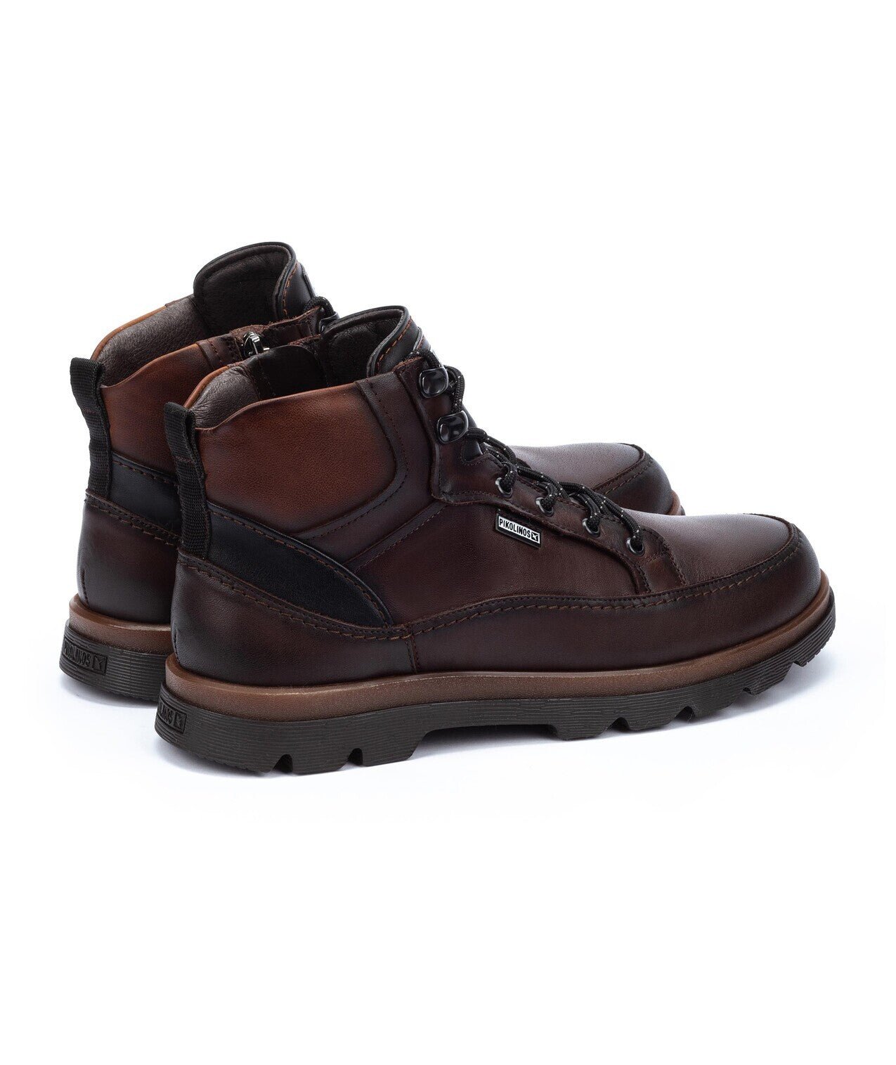 'Vigo' men's lace - zip boot - Dark brown - Chaplinshoes'Vigo' men's lace - zip boot - Dark brownPikolinos