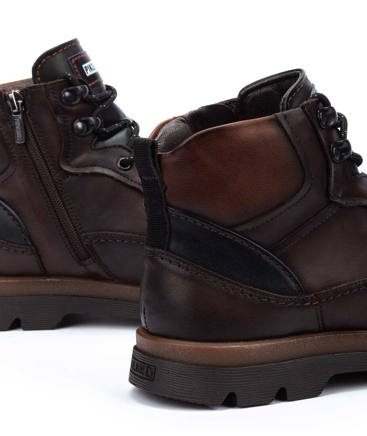 'Vigo' men's lace - zip boot - Dark brown - Chaplinshoes'Vigo' men's lace - zip boot - Dark brownPikolinos