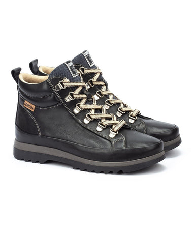 'Vigo' dameslaars met veters - rits - Zwart - Chaplinshoes'Vigo' dameslaars met veters - ritssluiting - ZwartPikolinos