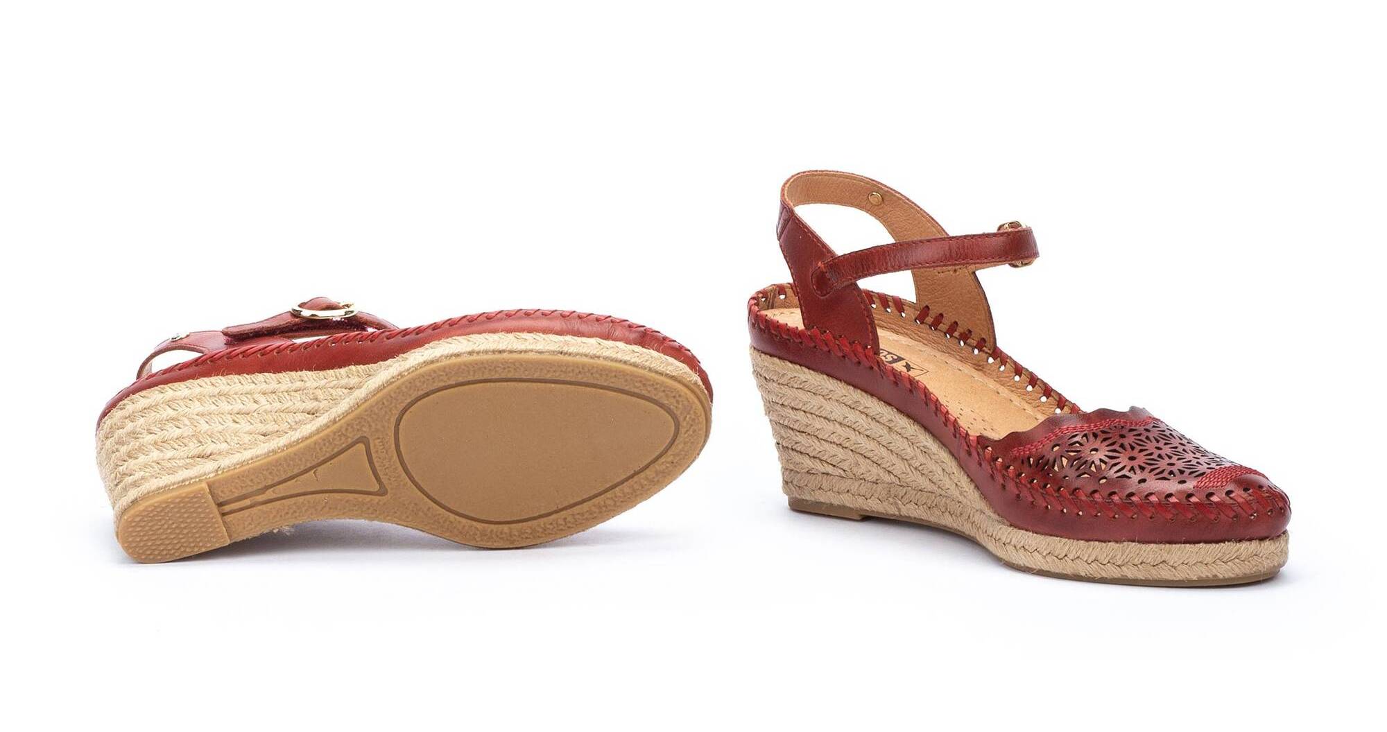 'Vila' women's wedges sandal - Red - Chaplinshoes'Vila' women's wedges sandal - RedPikolinos