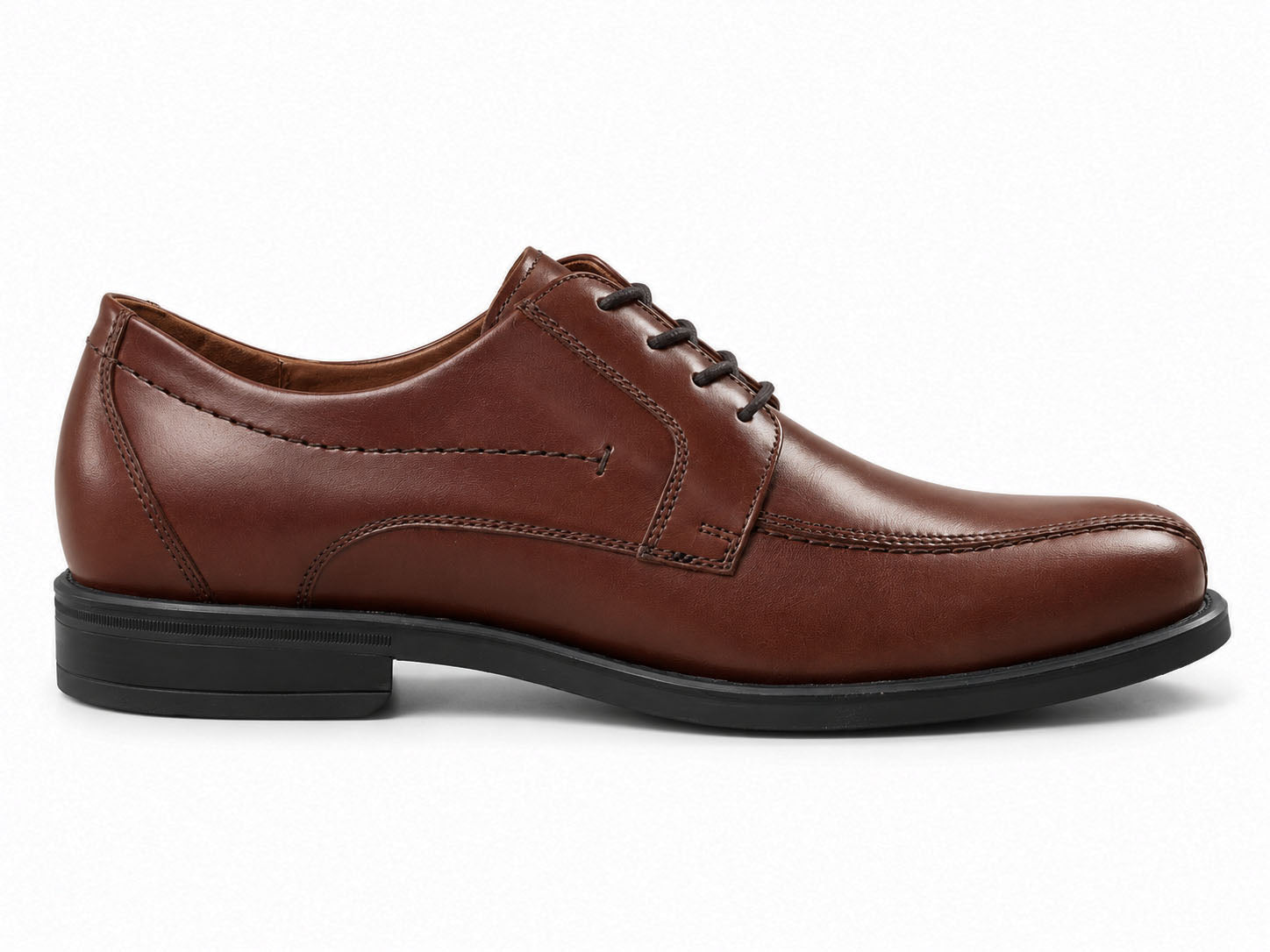 Sapato masculino 'Henry' de corte largo (H) com cadarço - marrom