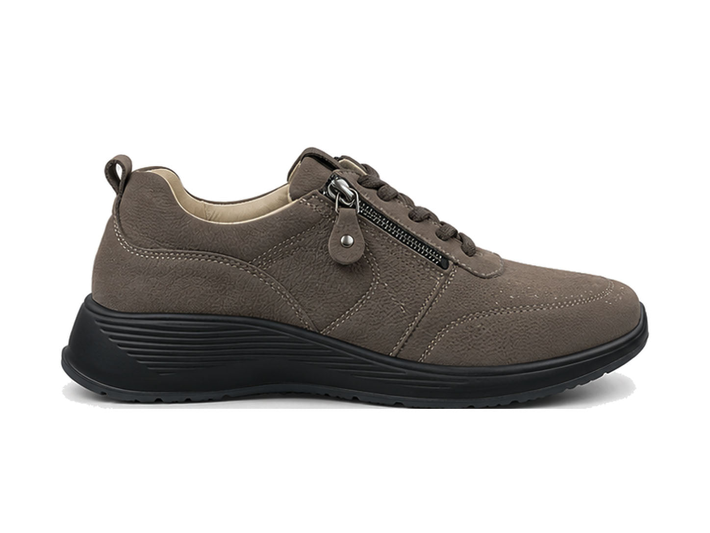 Scarpe stringate da donna "Kalea" con vestibilità molto ampia (K) - grigie