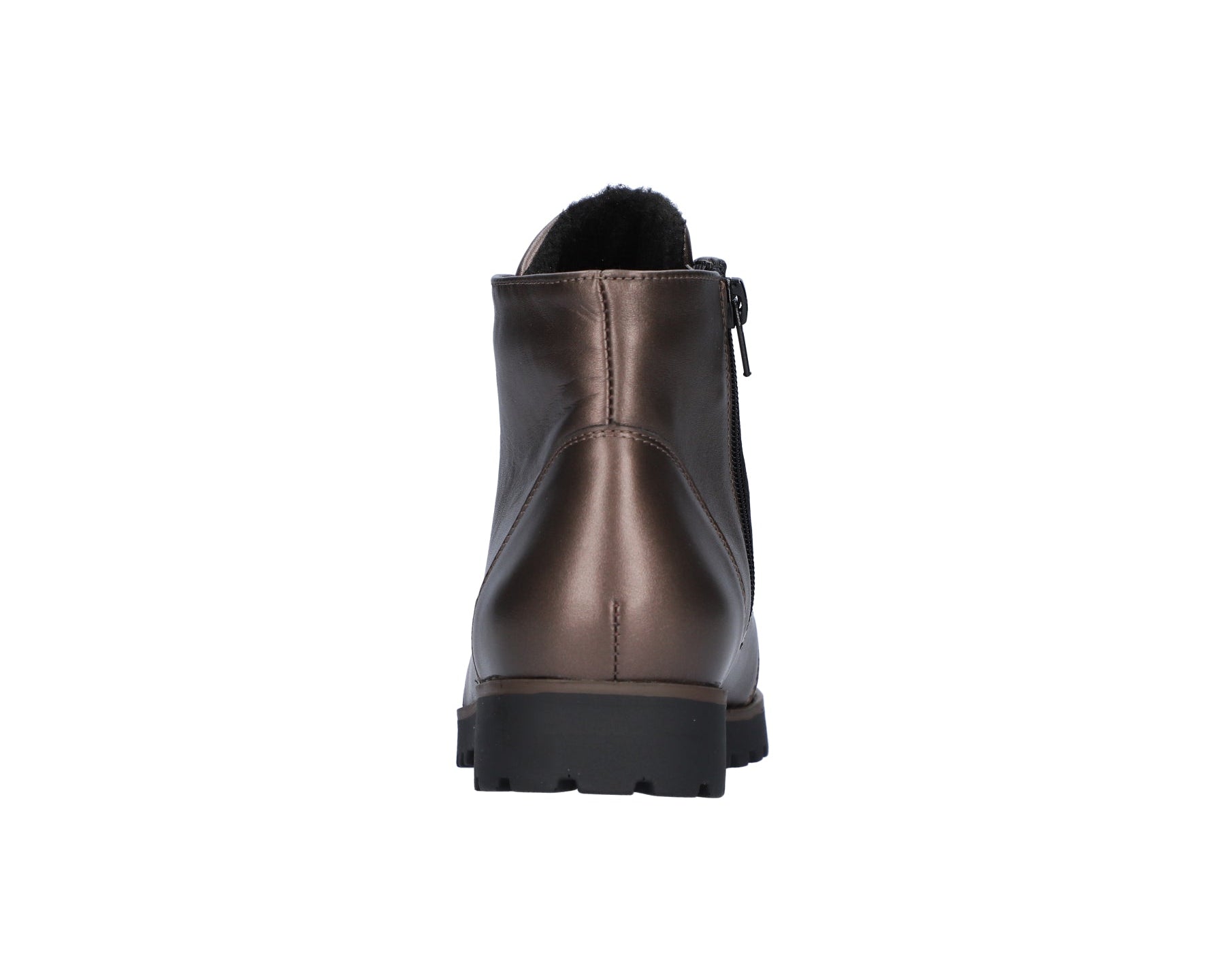 'H-Elisa' women's wide fit (H) lace-zip ankle boot - bronze