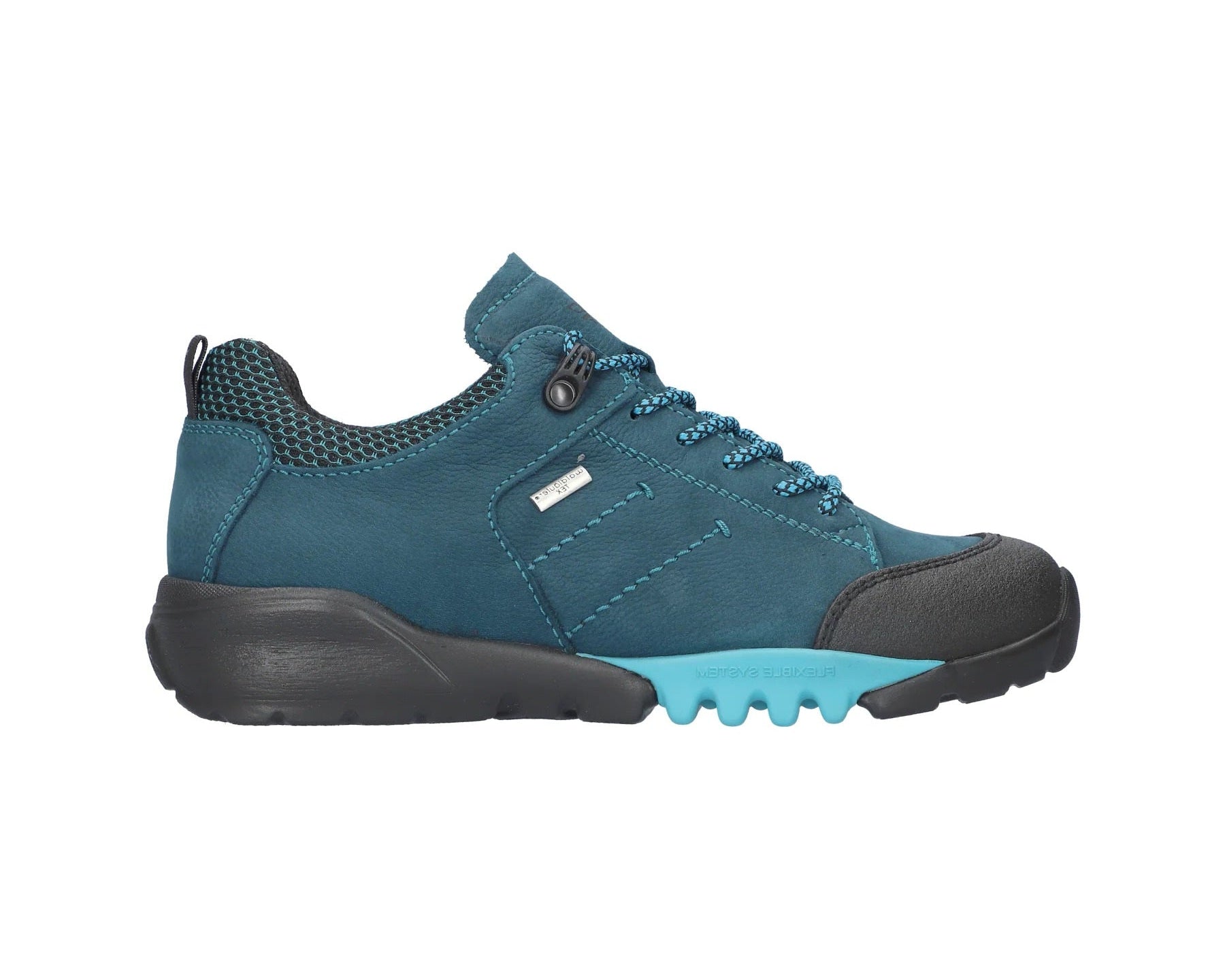 'H-Amiata' women's wide fit (H) waterproof walking sneaker - blue