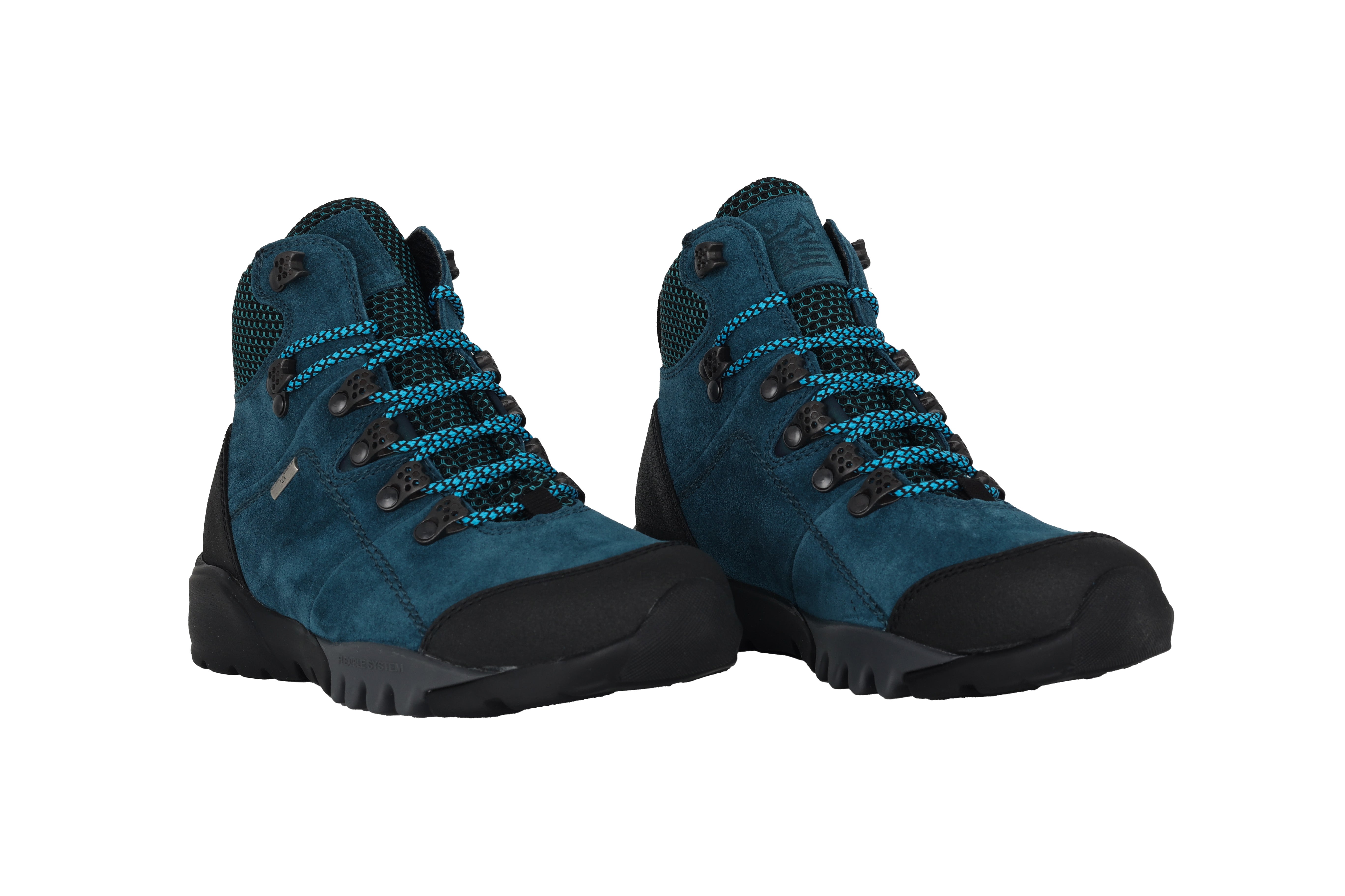 'H-Amiata' waterdichte dameswandellaars met brede pasvorm (H) - blauw