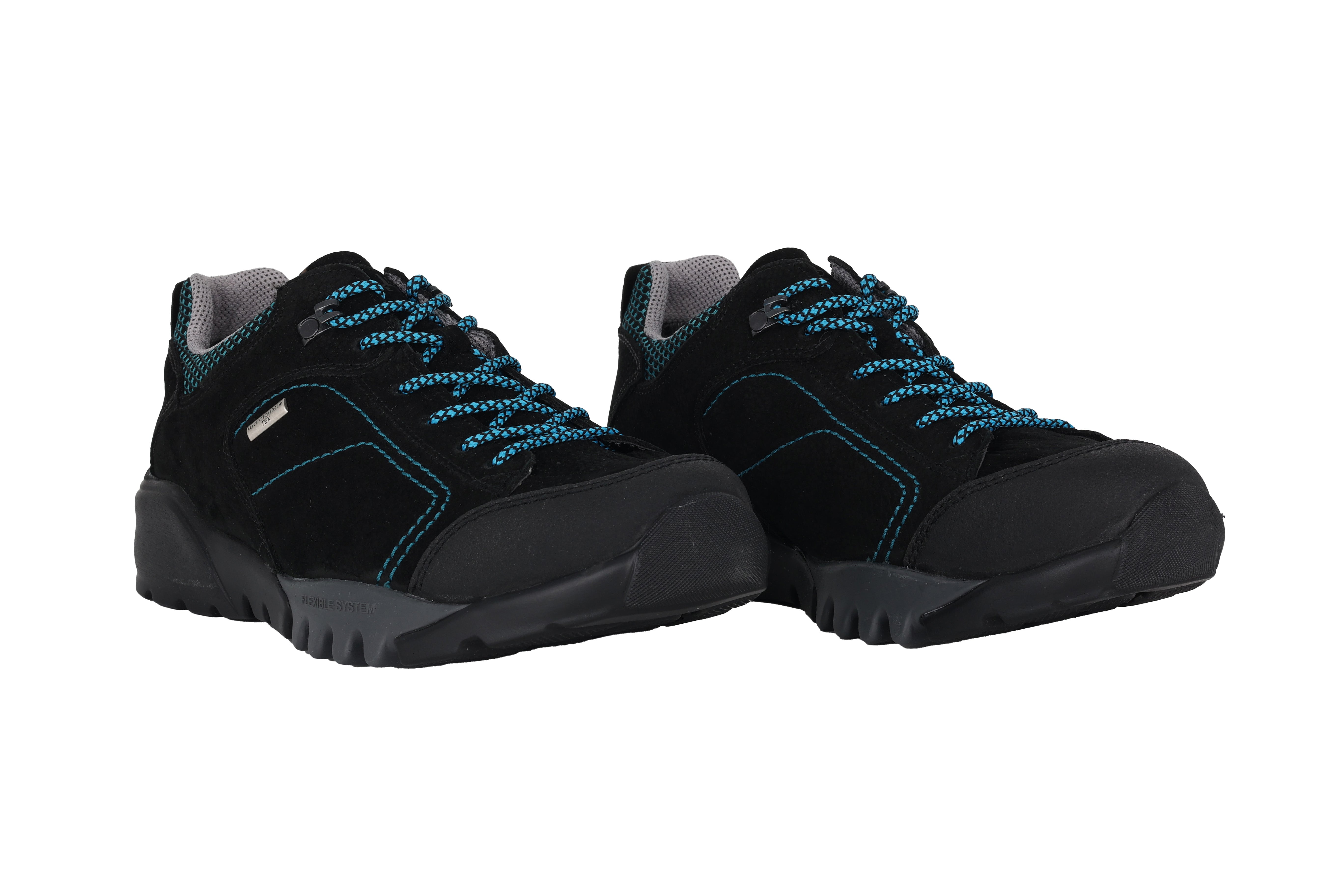 Chaussures à lacets imperméables coupe large (H) pour hommes 'H-Fritz' - noir