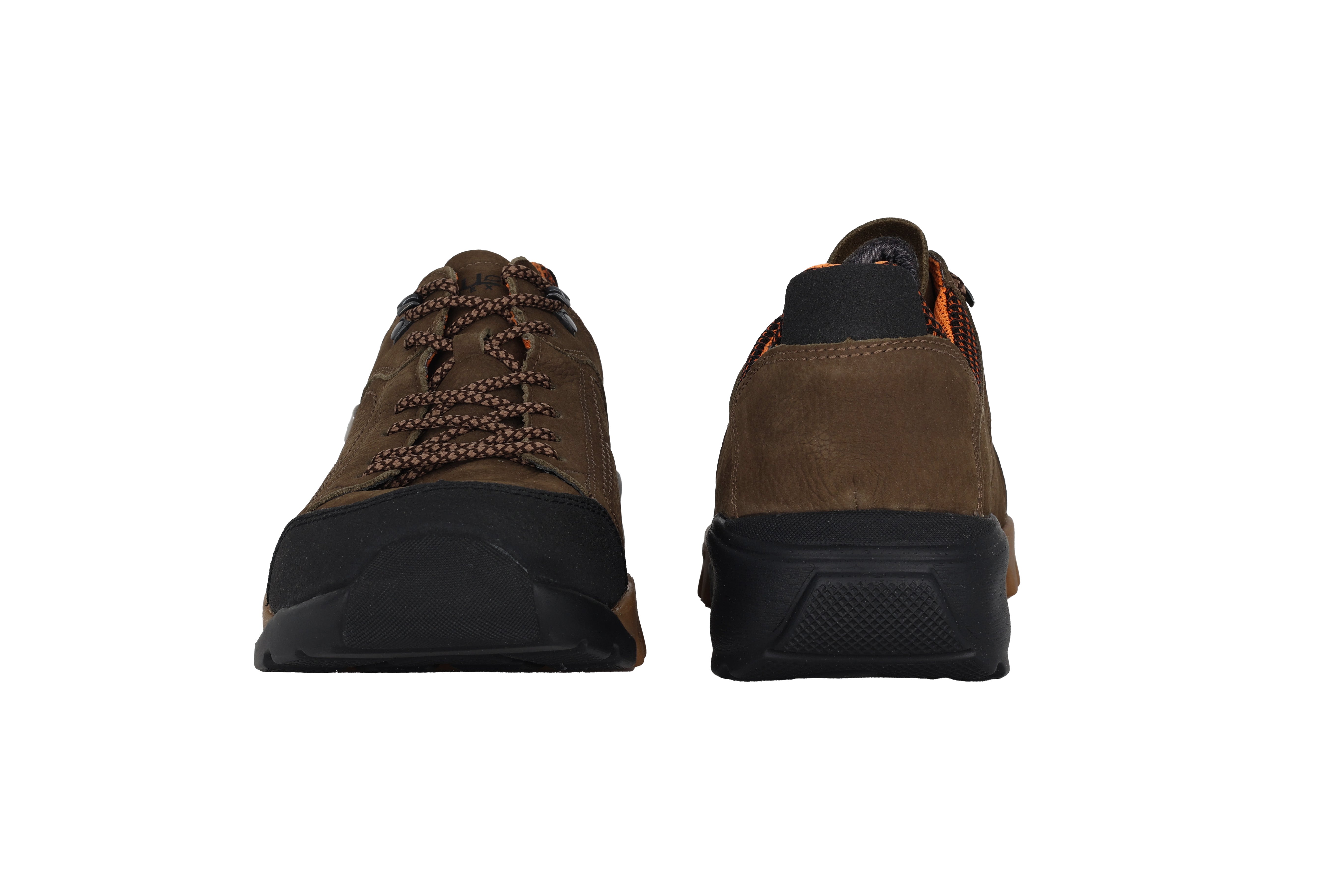 Chaussures à lacets imperméables coupe large (H) pour hommes 'H-Fritz' - marron