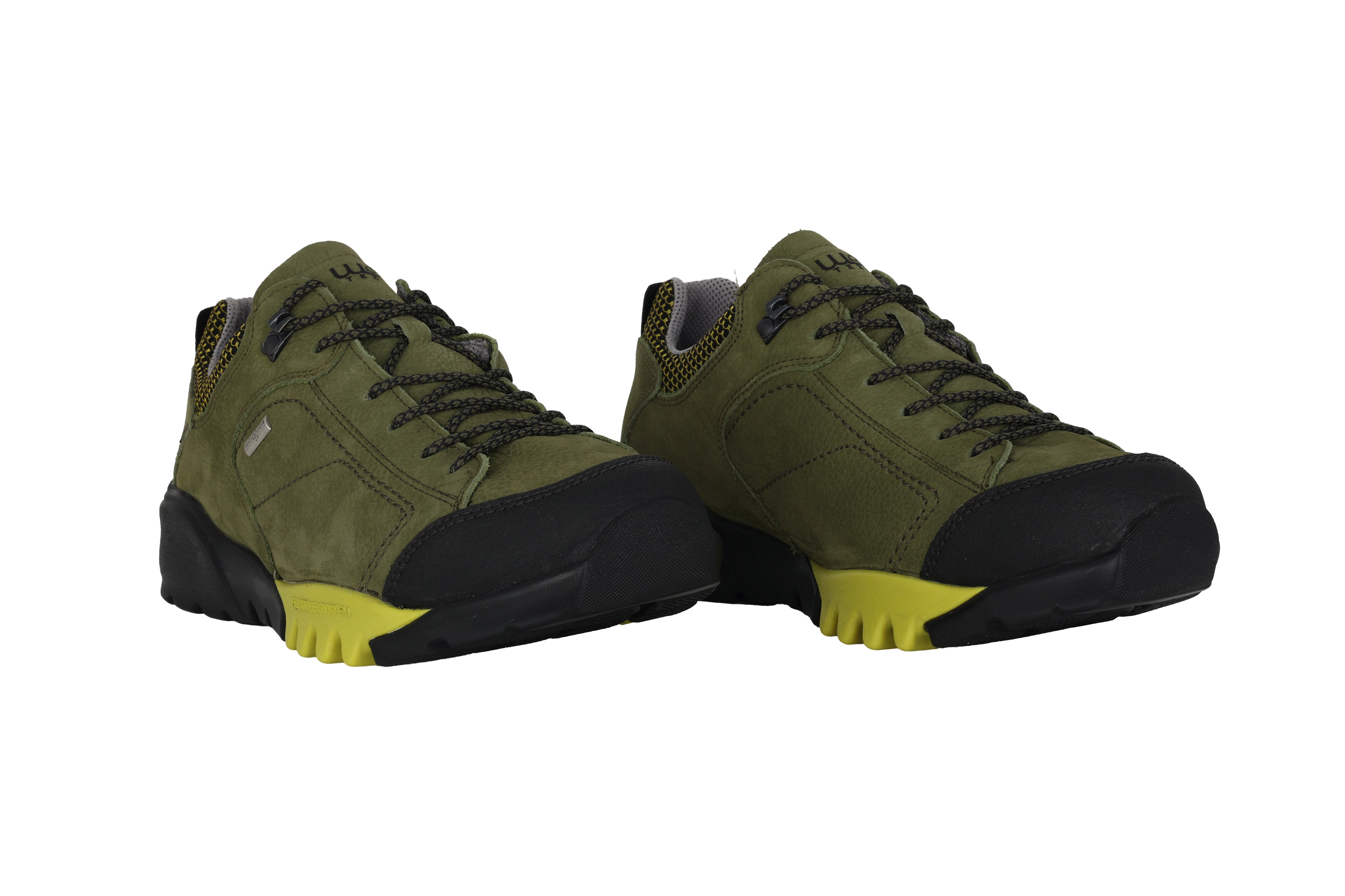 Scarpe stringate impermeabili da uomo con vestibilità ampia (H) 'H-Fritz' - Verde