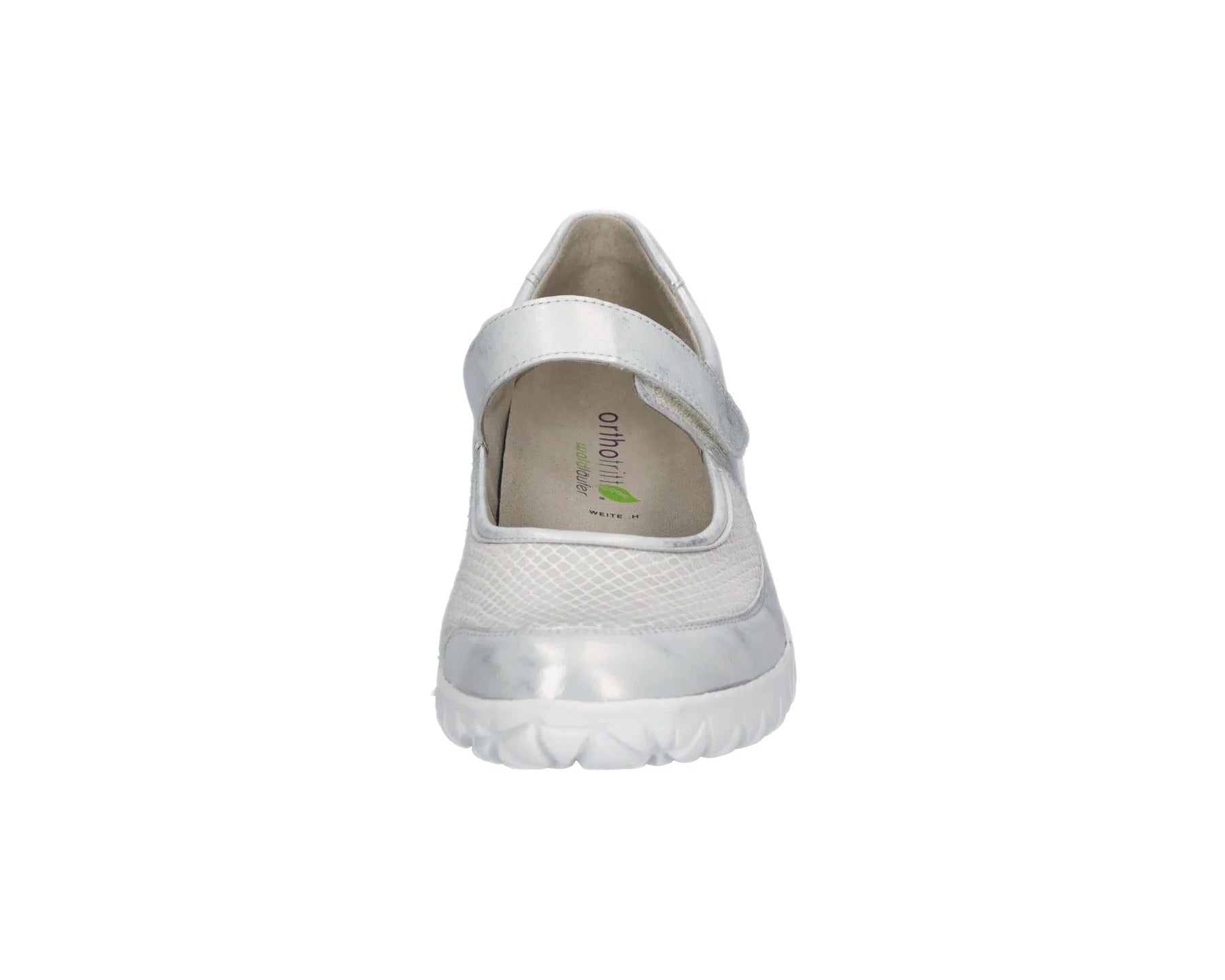 Scarpa con cinturino "Havy" da donna a vestibilità ampia (H) - Bianca