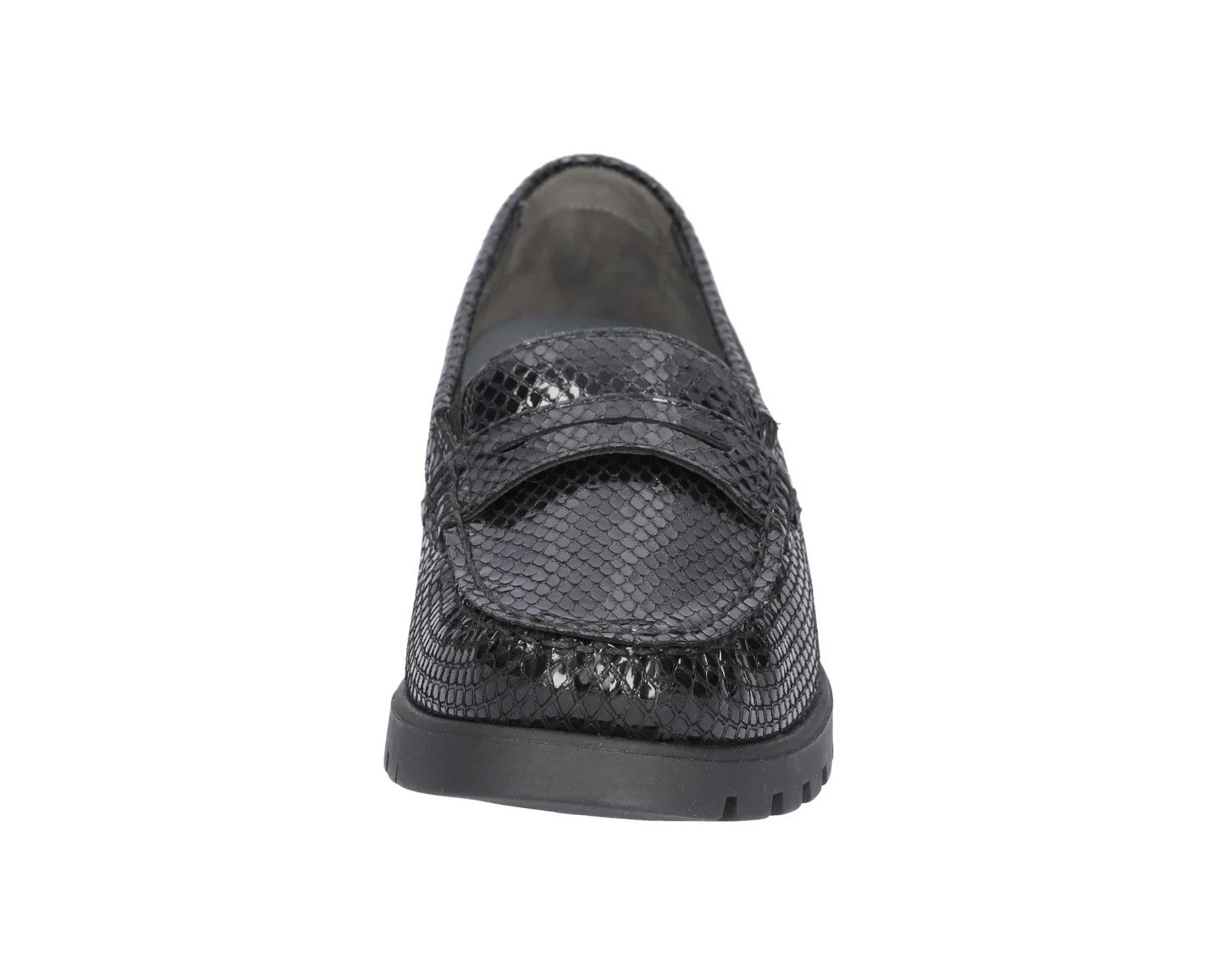 'H-Bruni' dame loafer i bred pasform (H) - Blå
