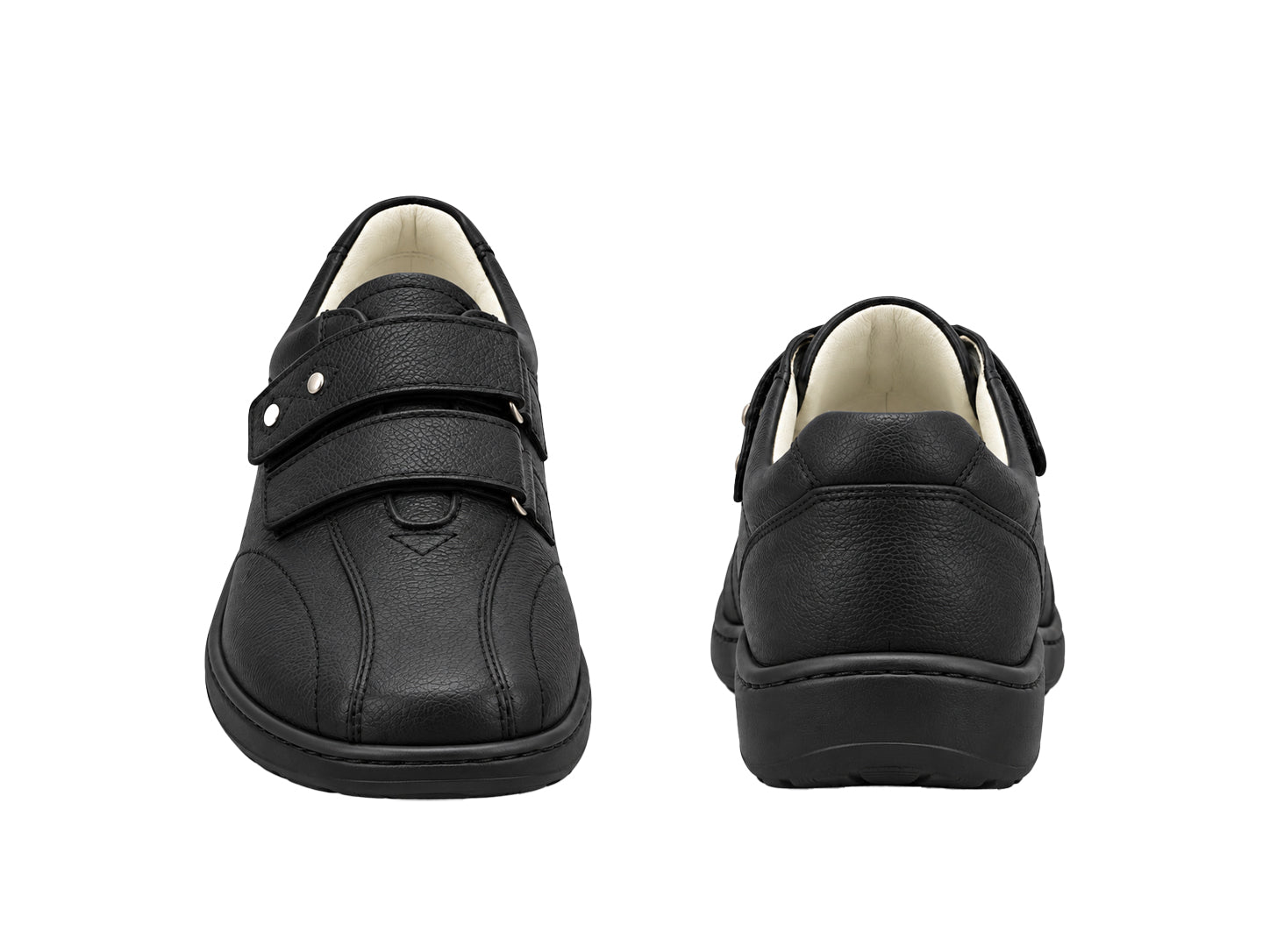Damenschuh „Henni“ mit weiter Passform (H) und Riemchen – Dunkelgrau
